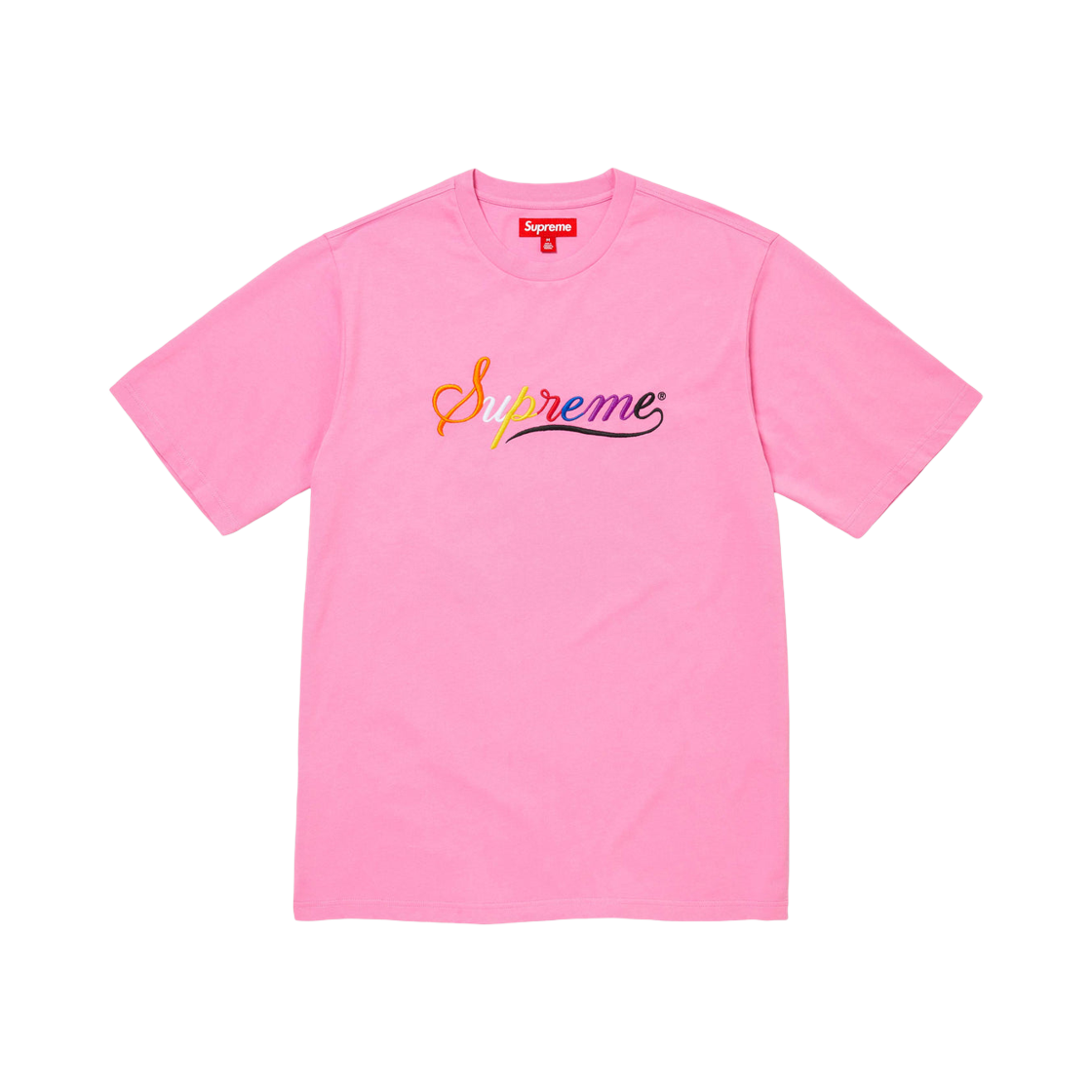 Supreme Cursive S/S Top Pink - 24FW 상세 이미지 1