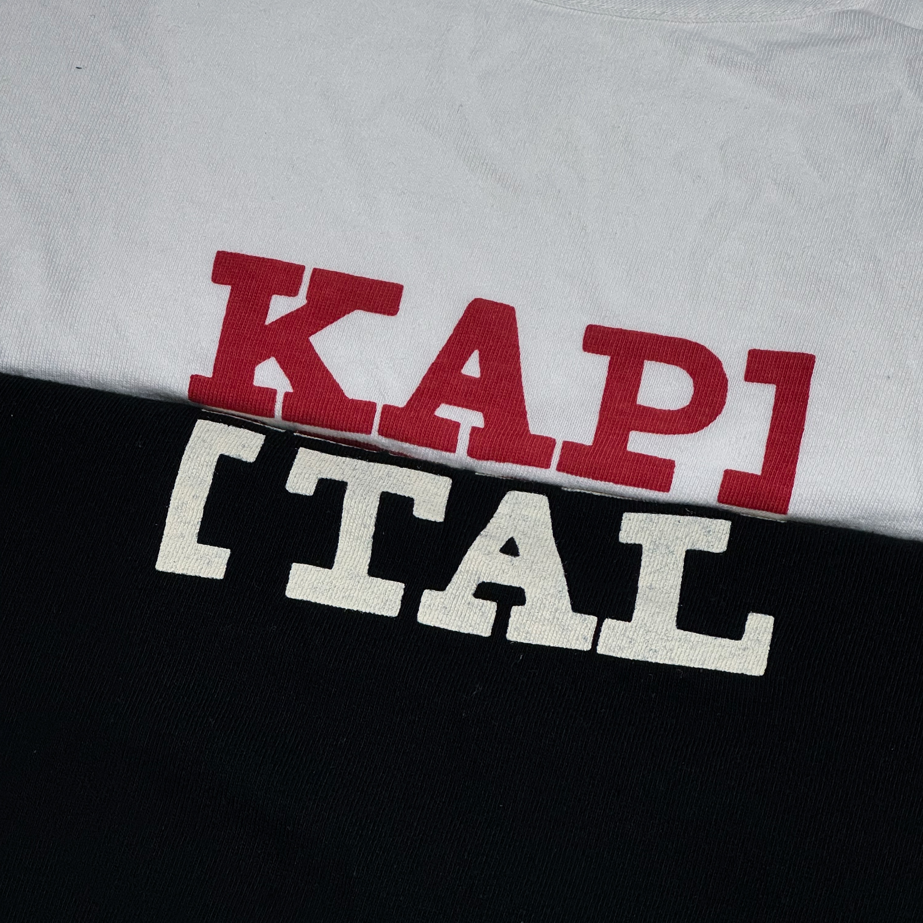 Kapital Rookie Crewneck T-Shirt Black, Kapital Rookie Crewneck T-Shirt Red 착용 스타일