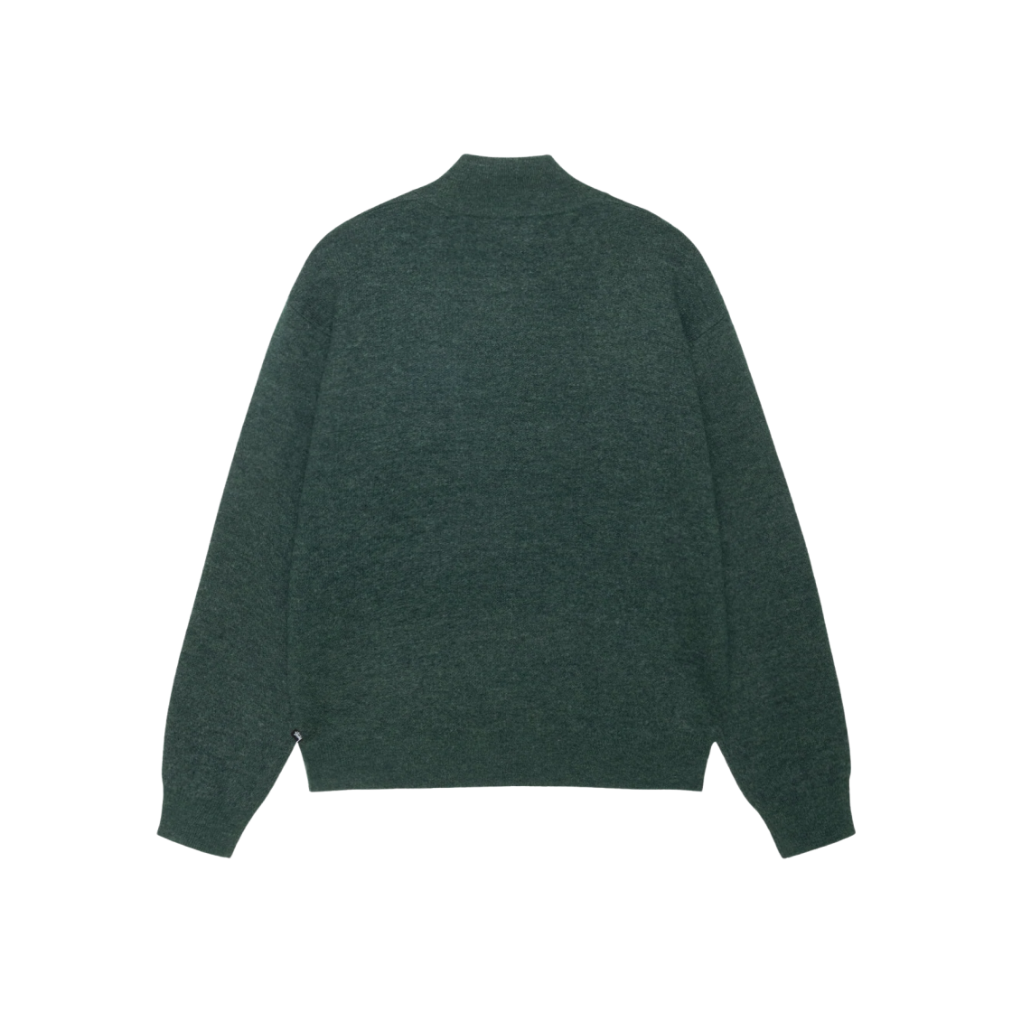 Stussy Half Zip Mock Neck Sweater Dark Green 상세 이미지 2