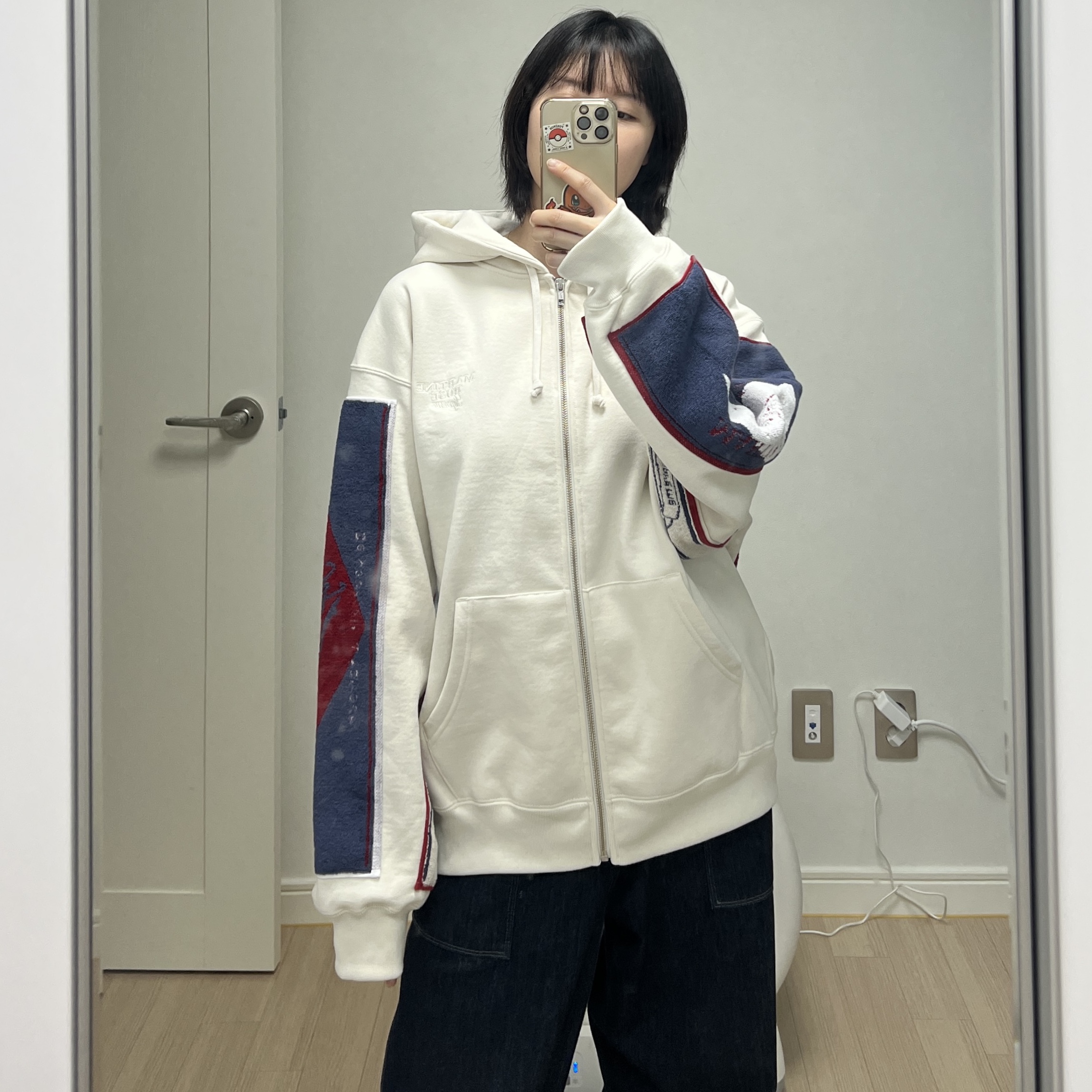 Supreme x Martine Rose Towel Zip Up Hooded Sweatshirt White - 24FW 착용 스타일 - 3
