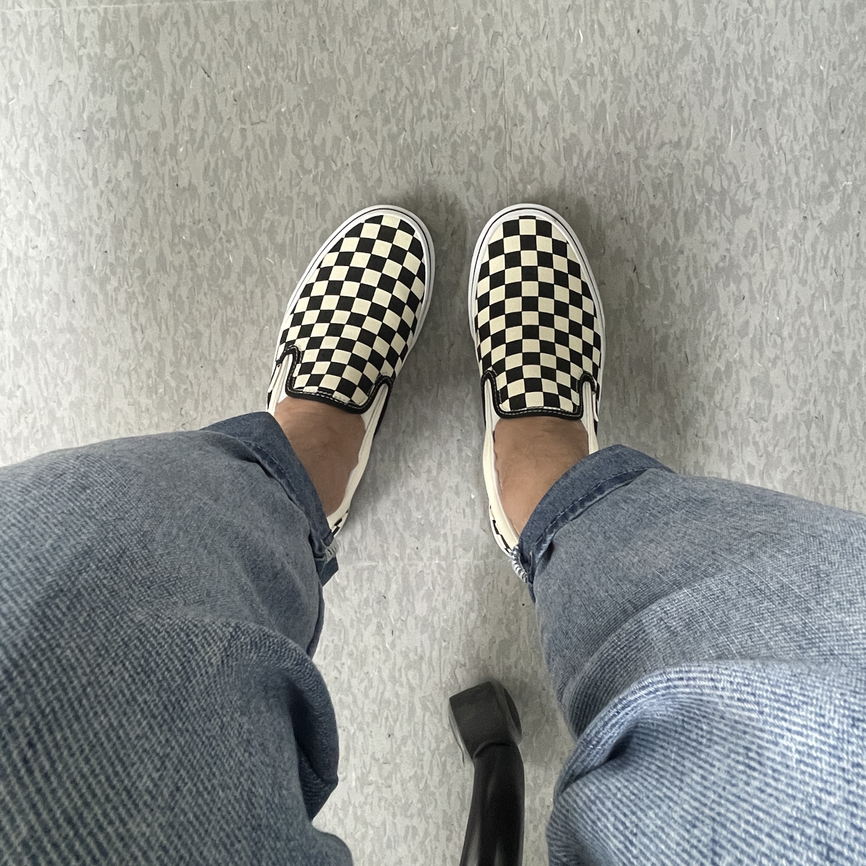 Vans Slip-On Checkerboard 착용 스타일