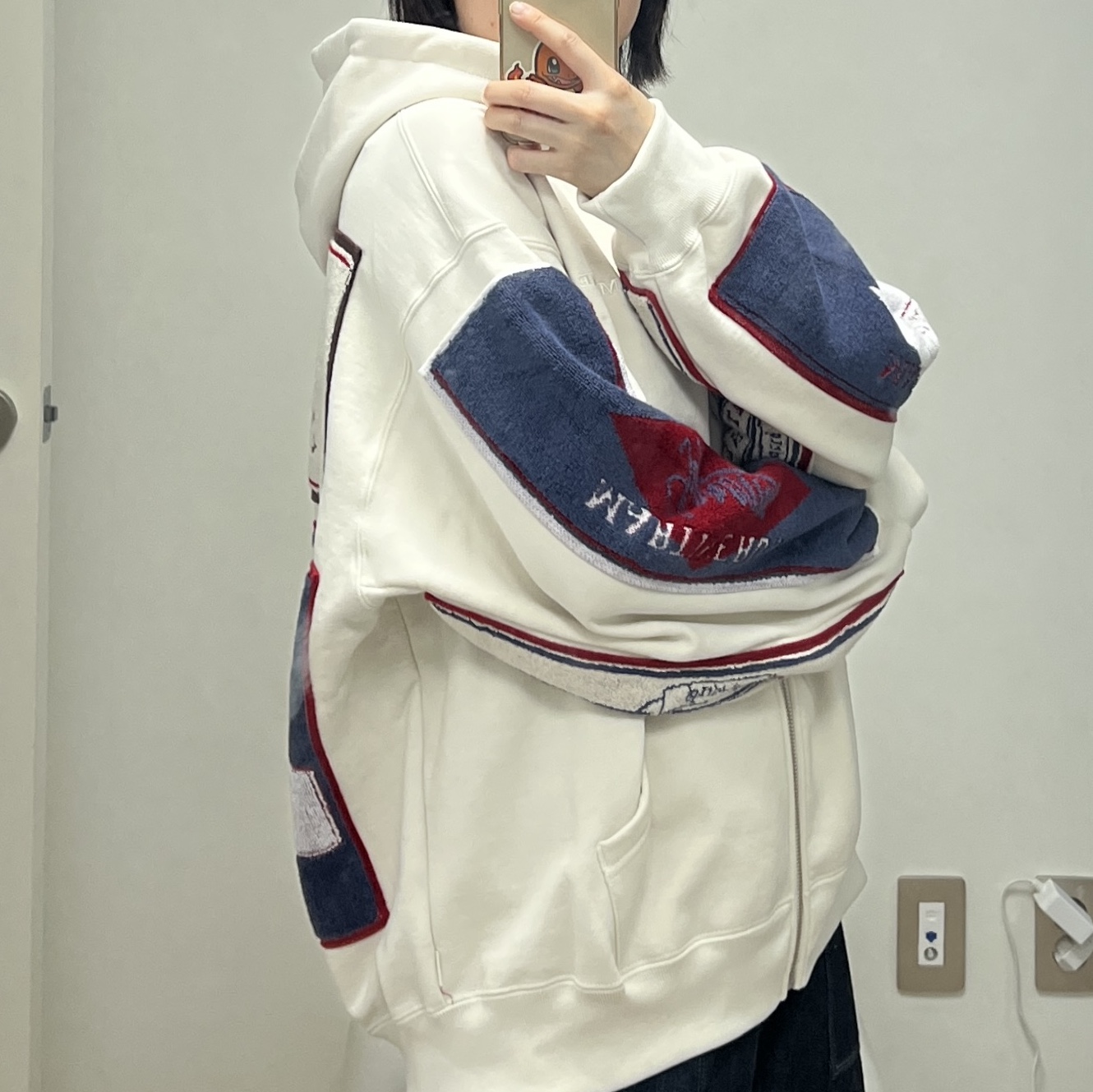 Supreme x Martine Rose Towel Zip Up Hooded Sweatshirt White - 24FW 착용 스타일 - 2