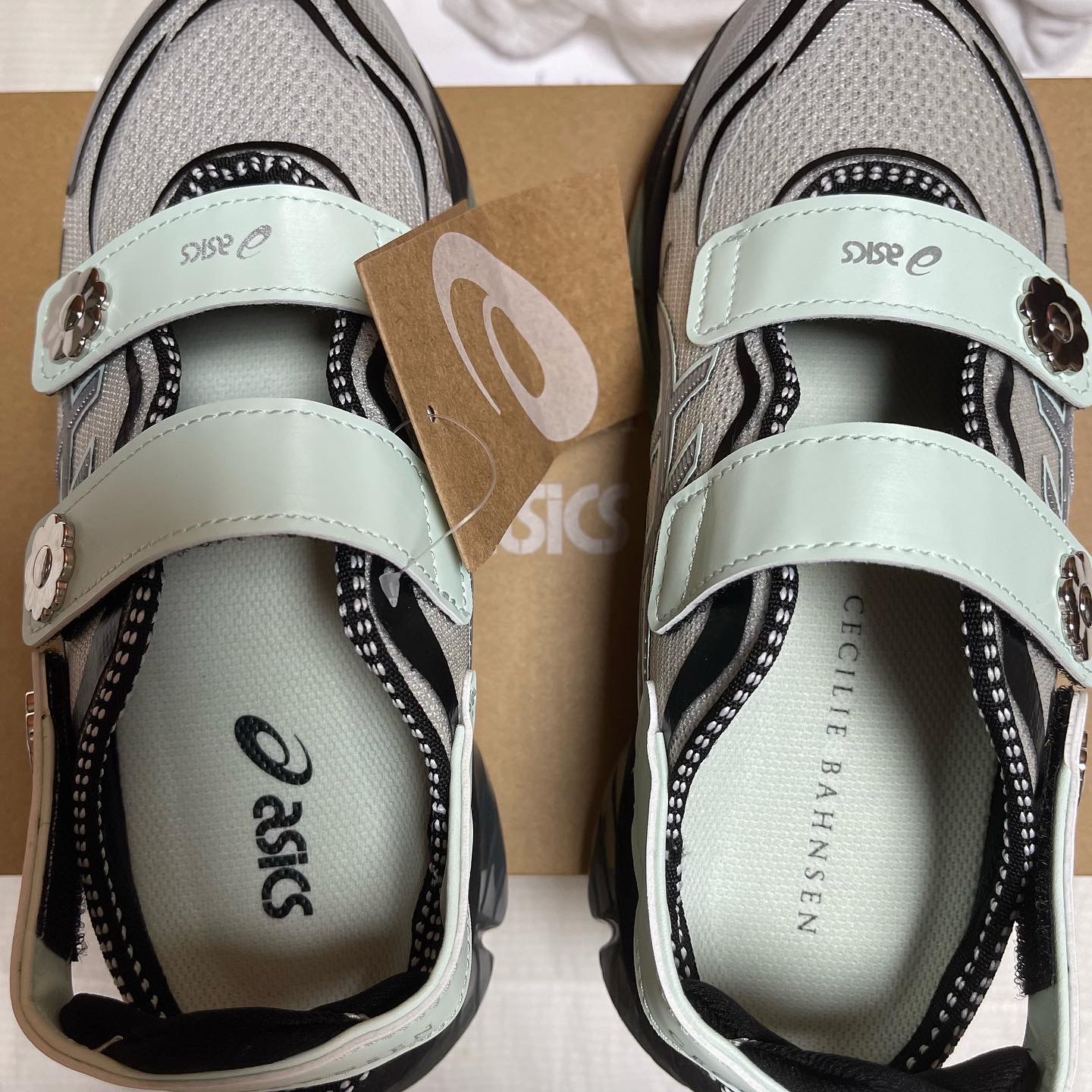 Asics x Cecilie Bahnsen Gel-Quantum 360 VIII Silver Mint 착용 스타일 - 1