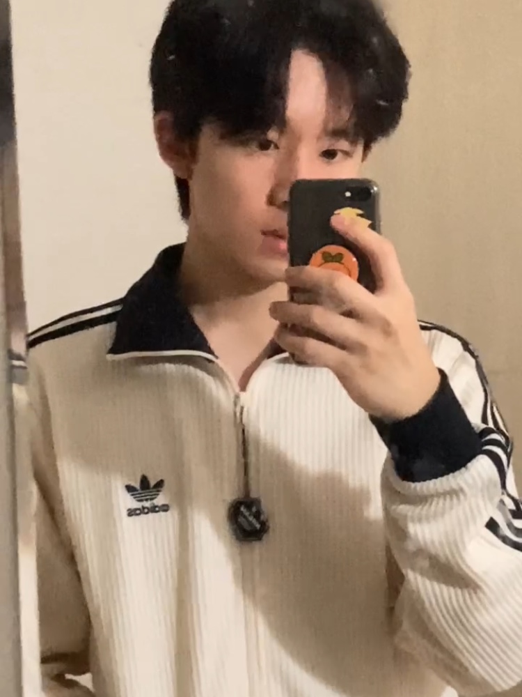 Adidas Waffle Beckenbauer Track Top Wonder White - KR Sizing 착용 스타일 - 2
