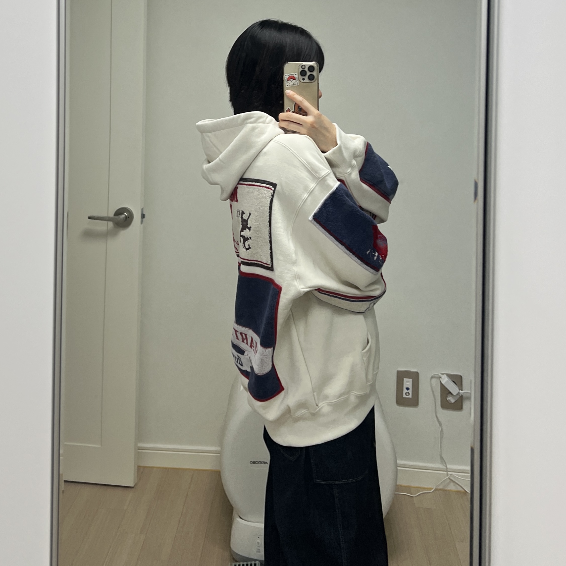 Supreme x Martine Rose Towel Zip Up Hooded Sweatshirt White - 24FW 착용 스타일 - 1