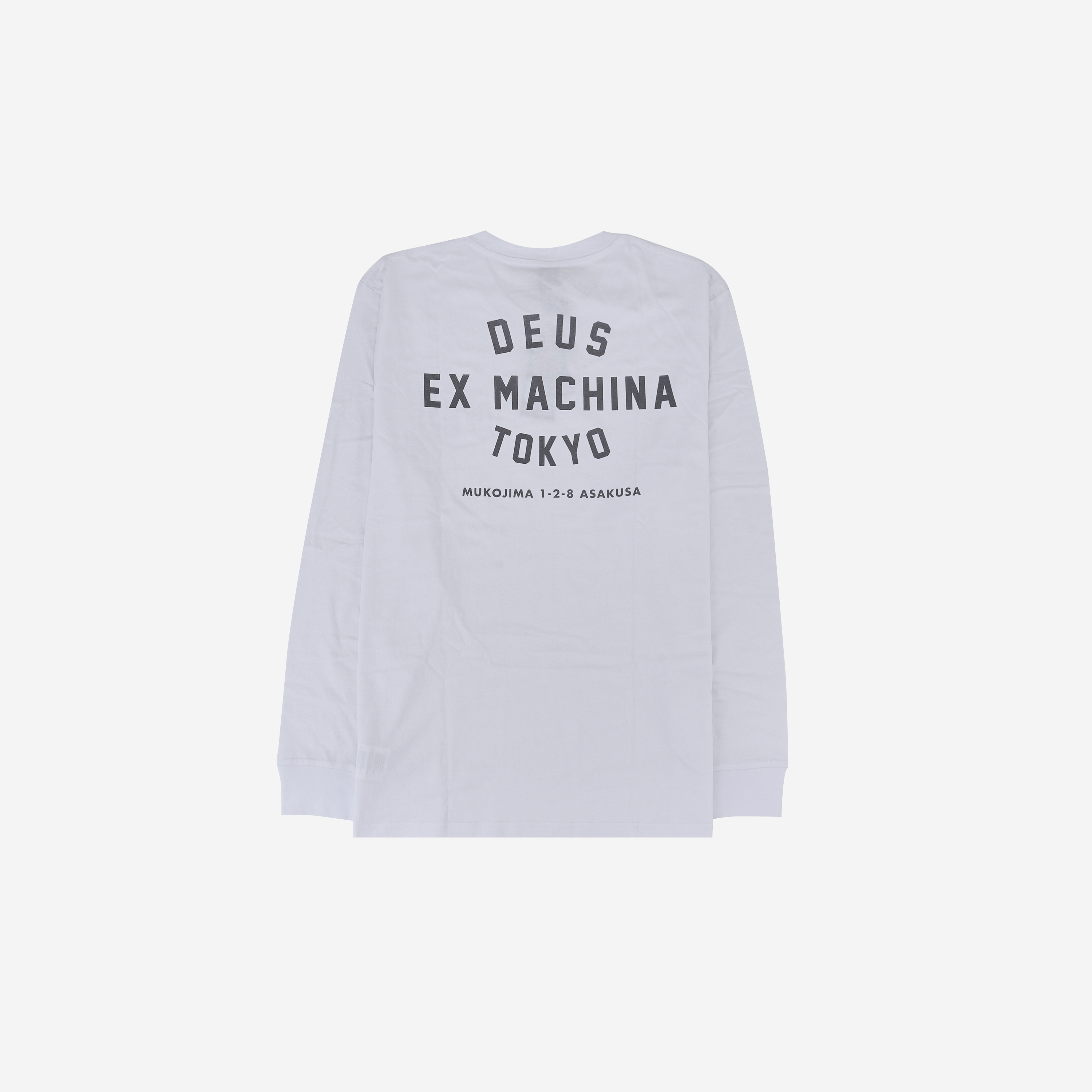 Deus Ex Machina Tokyo Asakusa Address Long Sleeve T-Shirt White