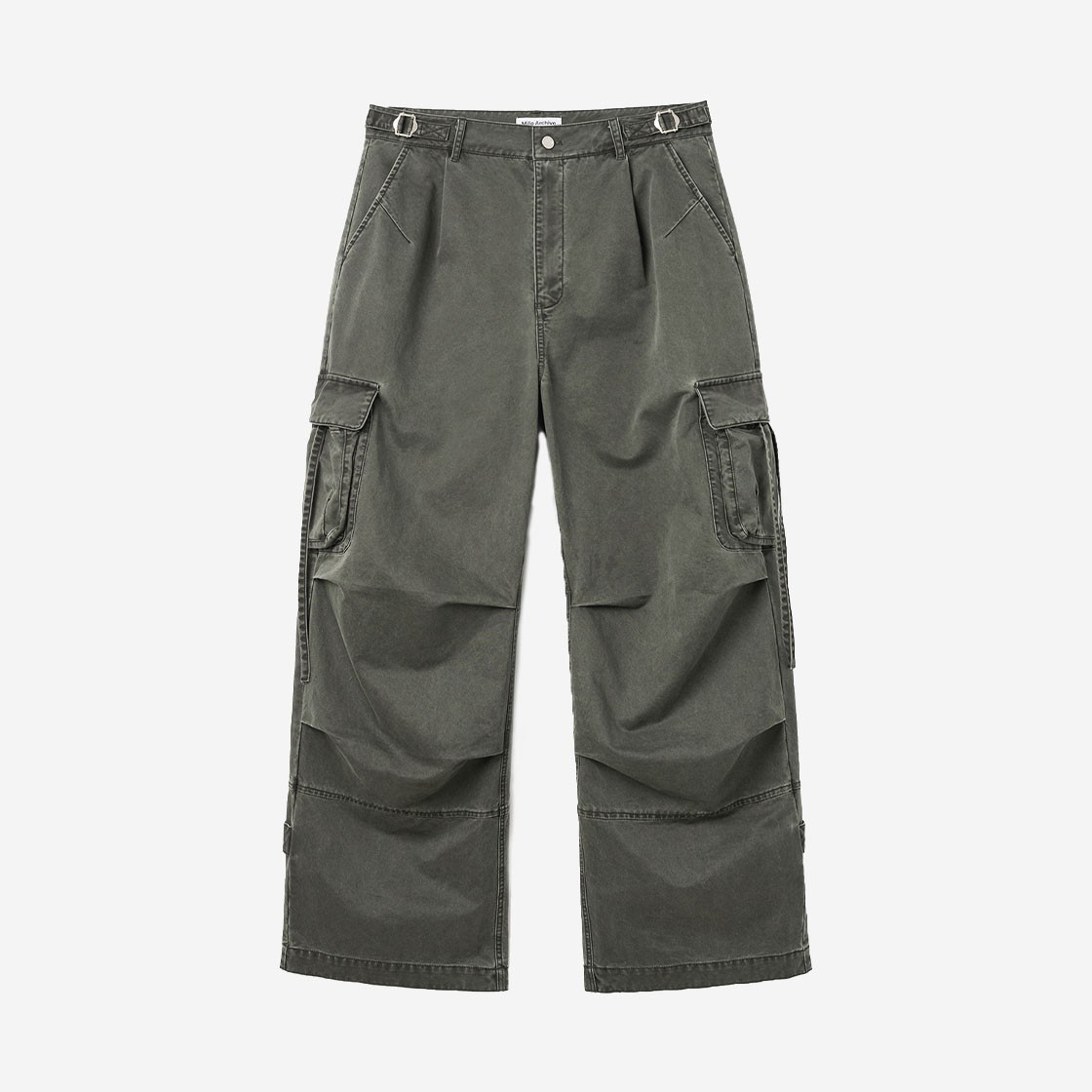 [예약 배송] Millo Archive Garment Washed Silhouette Pants Khaki Gray 상세 이미지 1