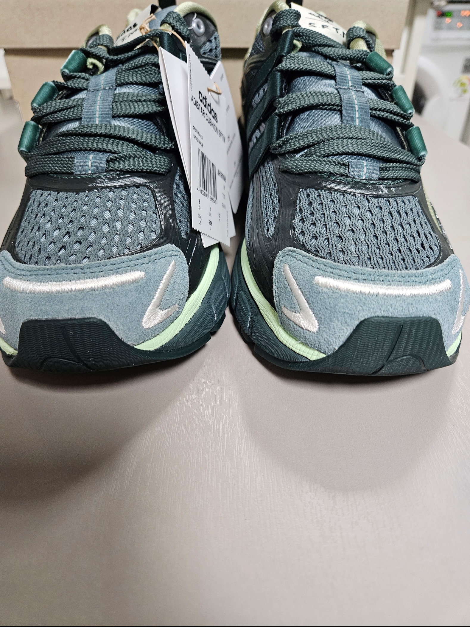 Adidas x Song for the Mute Adistar Cushion Shadow Green College Green, Adidas Samba Vegan Black White 착용 스타일 - 2
