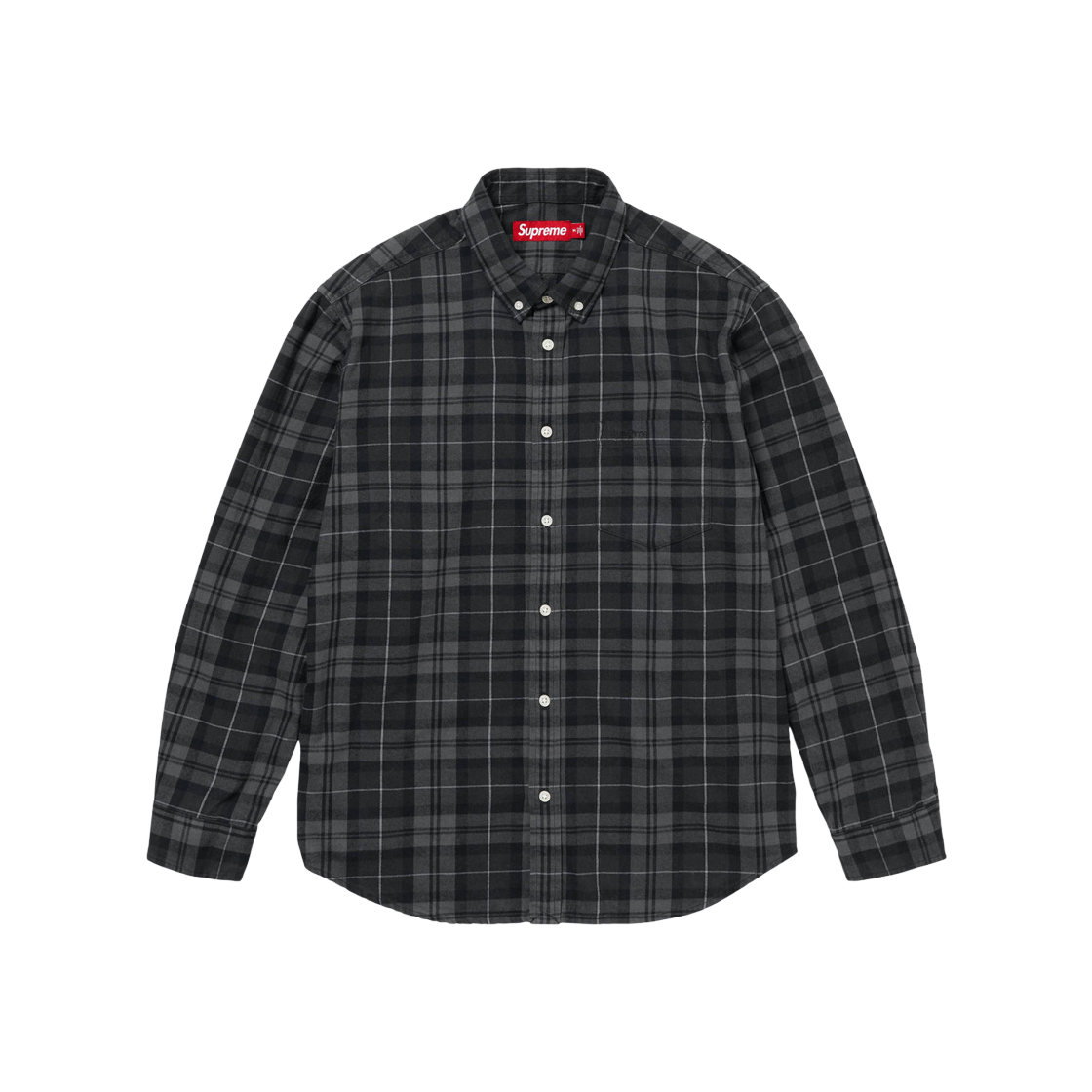 Supreme Plaid Flannel Shirt Black - 24FW 상세 이미지 1