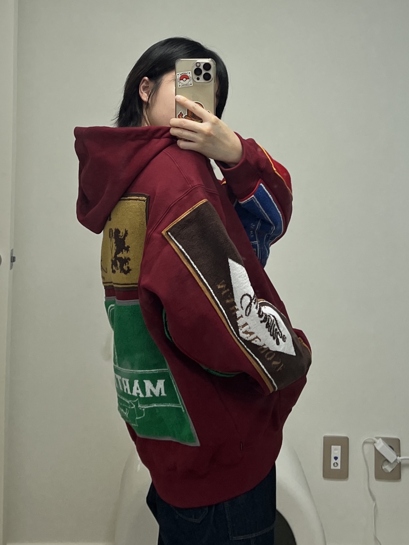 Supreme x Martine Rose Towel Zip Up Hooded Sweatshirt Cardinal - 24FW 착용 스타일 - 1