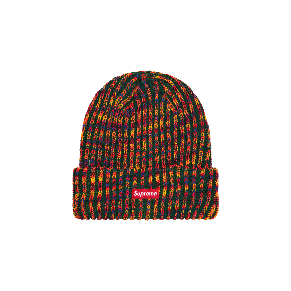 Supreme Rainbow Loose Gauge Beanie Olive - 24FW 상세 이미지 1