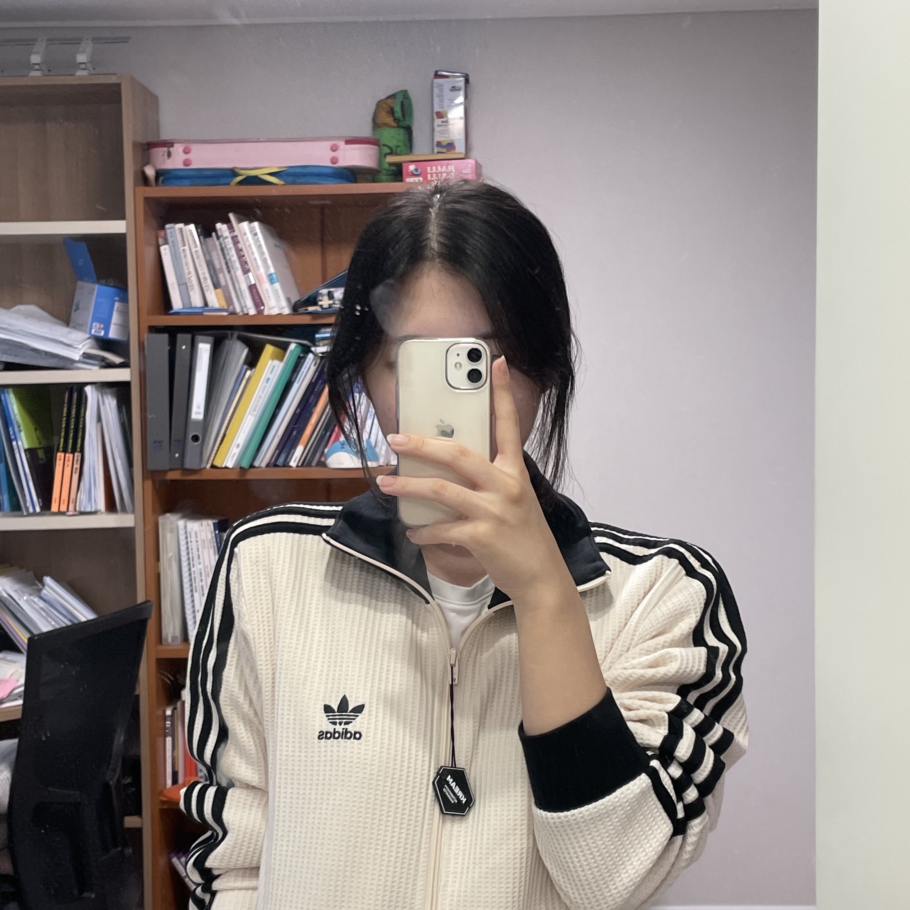 Adidas Waffle Beckenbauer Track Top Wonder White - KR Sizing 착용 스타일