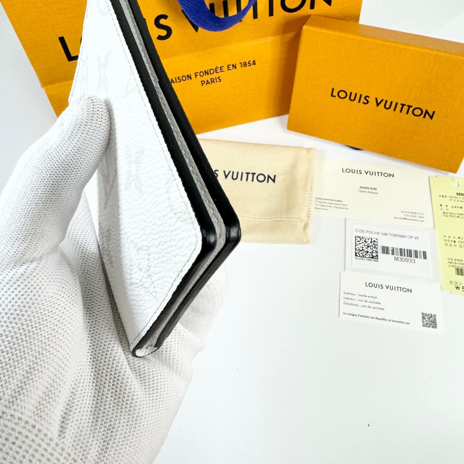 Louis Vuitton Pocket Organizer Taigarama Optic White 착용 스타일 - 2