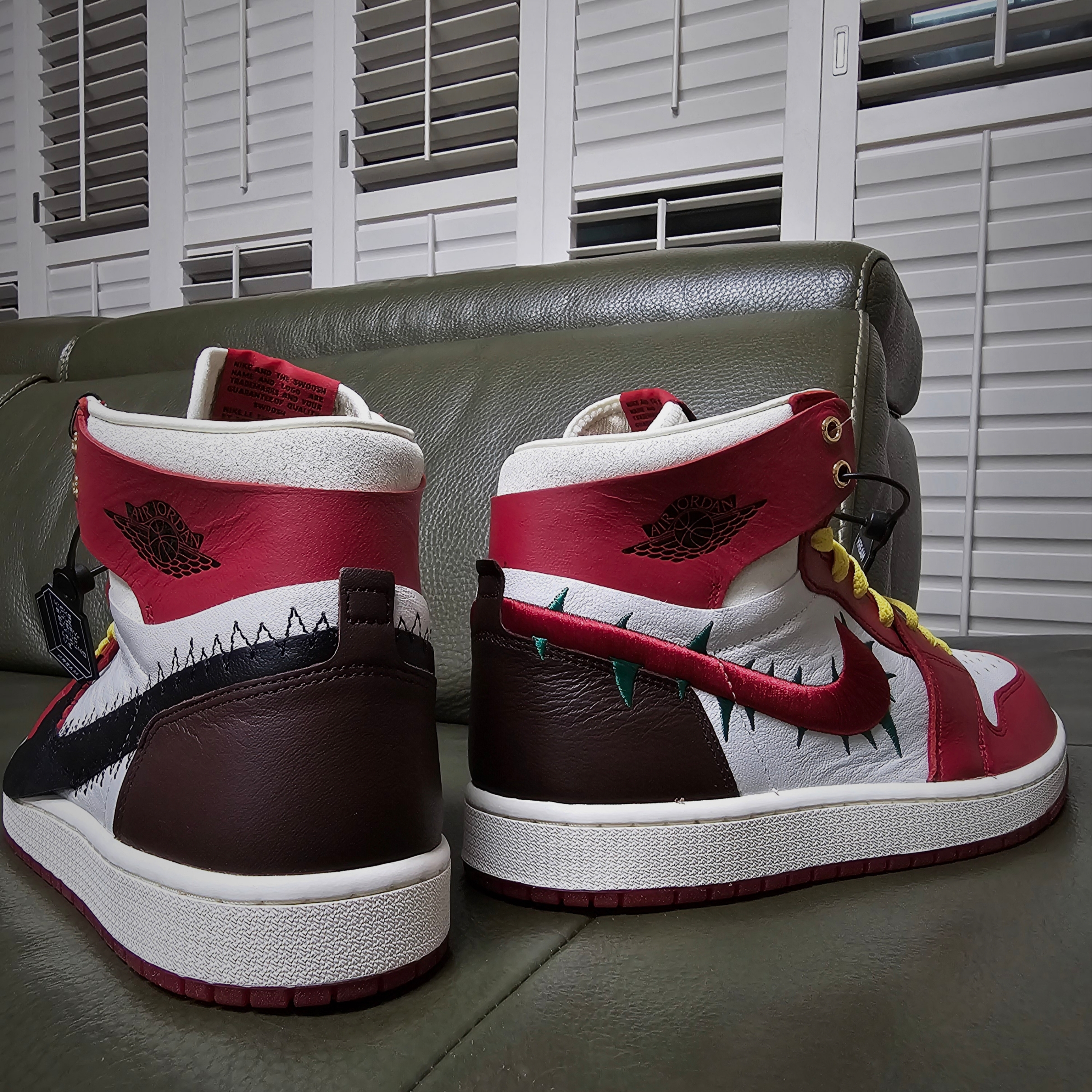 (W) Jordan 1 x Teyana Taylor Zoom CMFT 2 Gym Red 착용 스타일 - 1