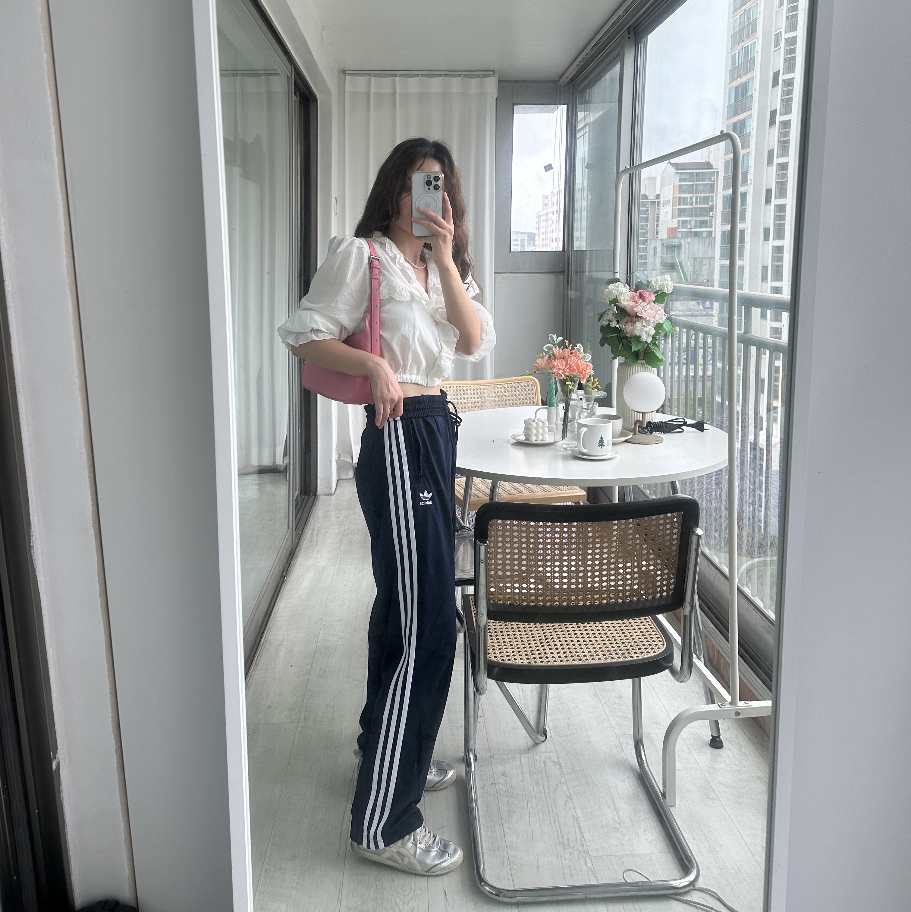 Adidas Adicolor Classics Firebird Track Pants Night Indigo - KR Sizing 착용 스타일 - 2