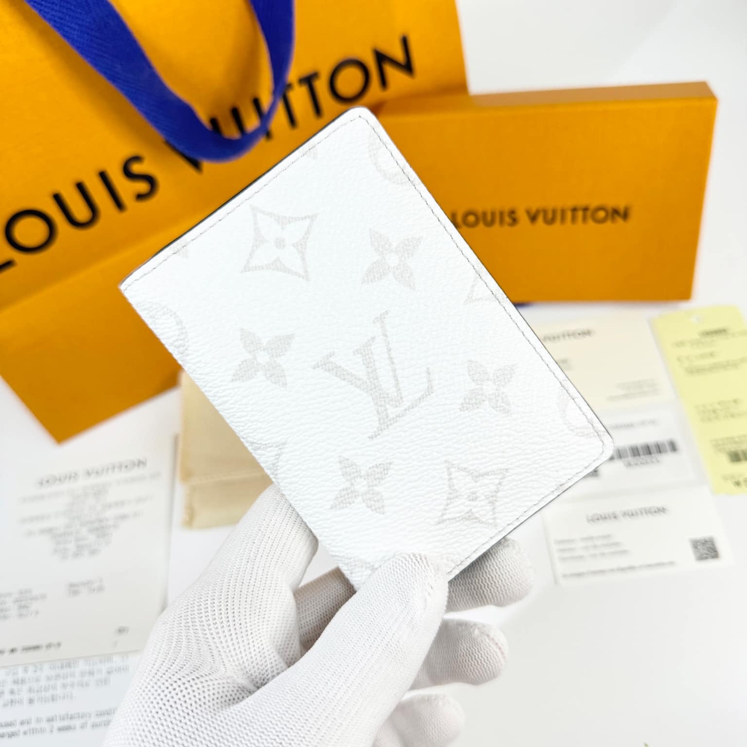 Louis Vuitton Pocket Organizer Taigarama Optic White 착용 스타일 - 1