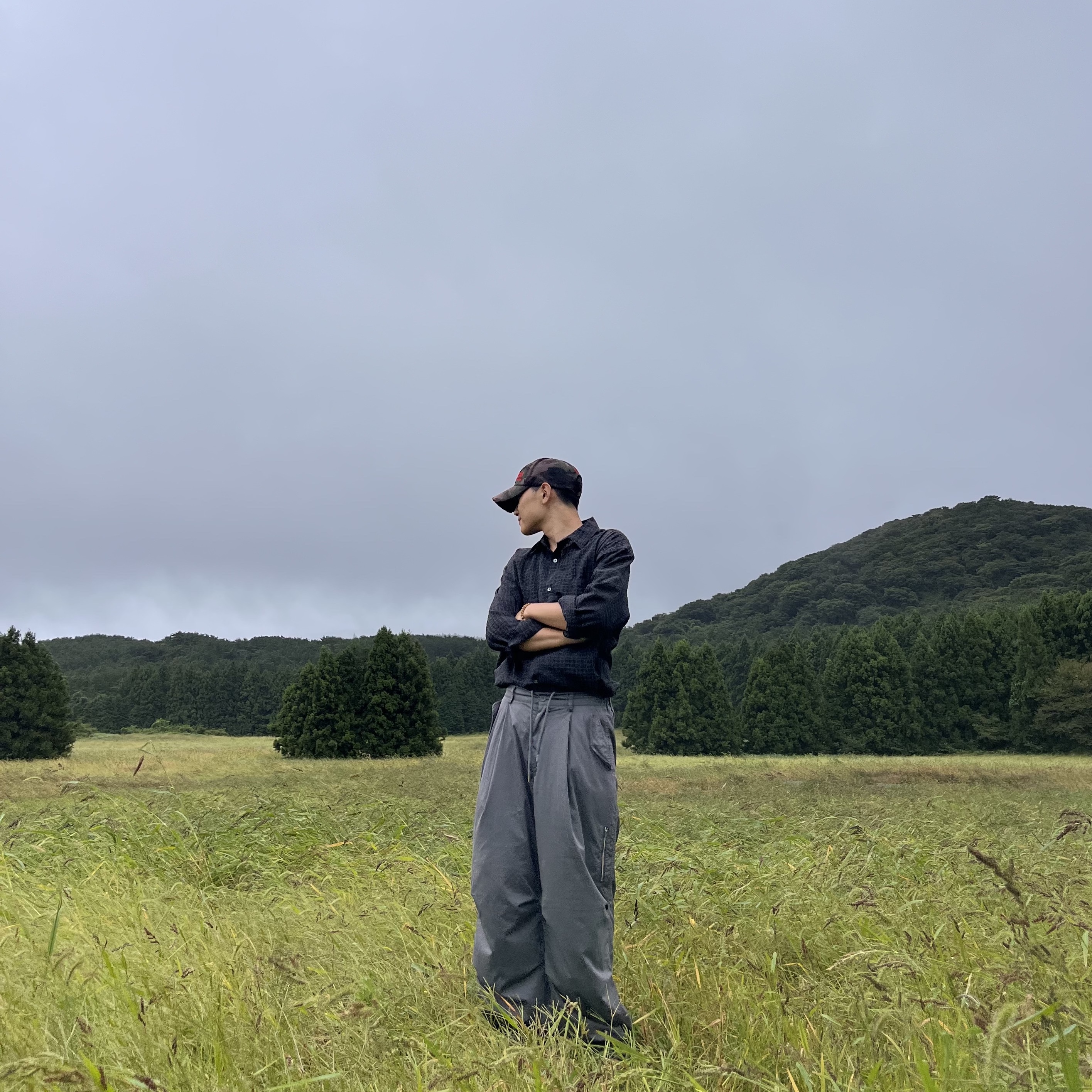 ETCE New Vision Camo Cap Night Jungle, Asics x Andersson Bell Gel-Sonoma 15-50 Black Green 착용 스타일 - 2