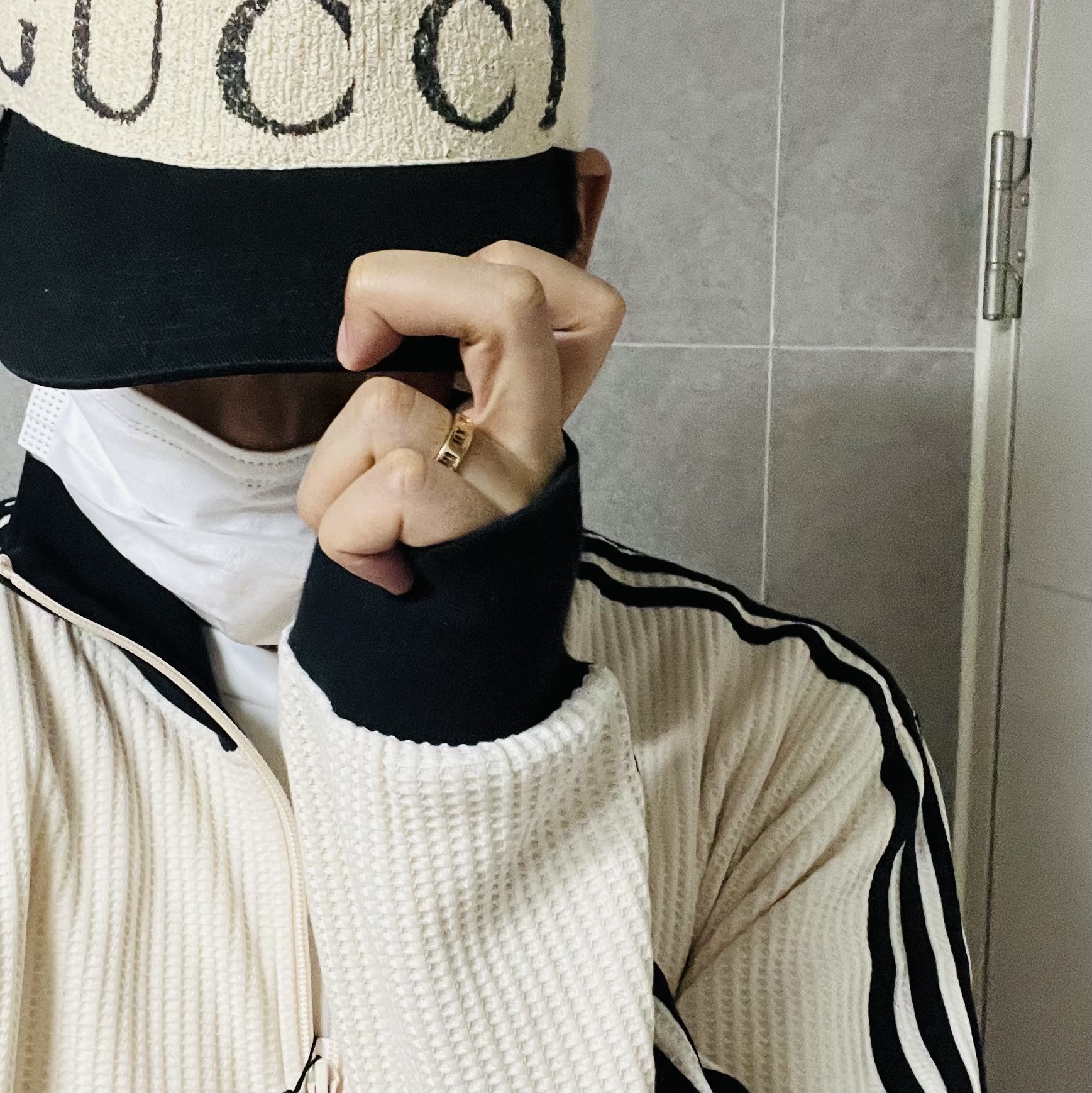 Adidas Waffle Beckenbauer Track Top Wonder White - KR Sizing 착용 스타일 - 1