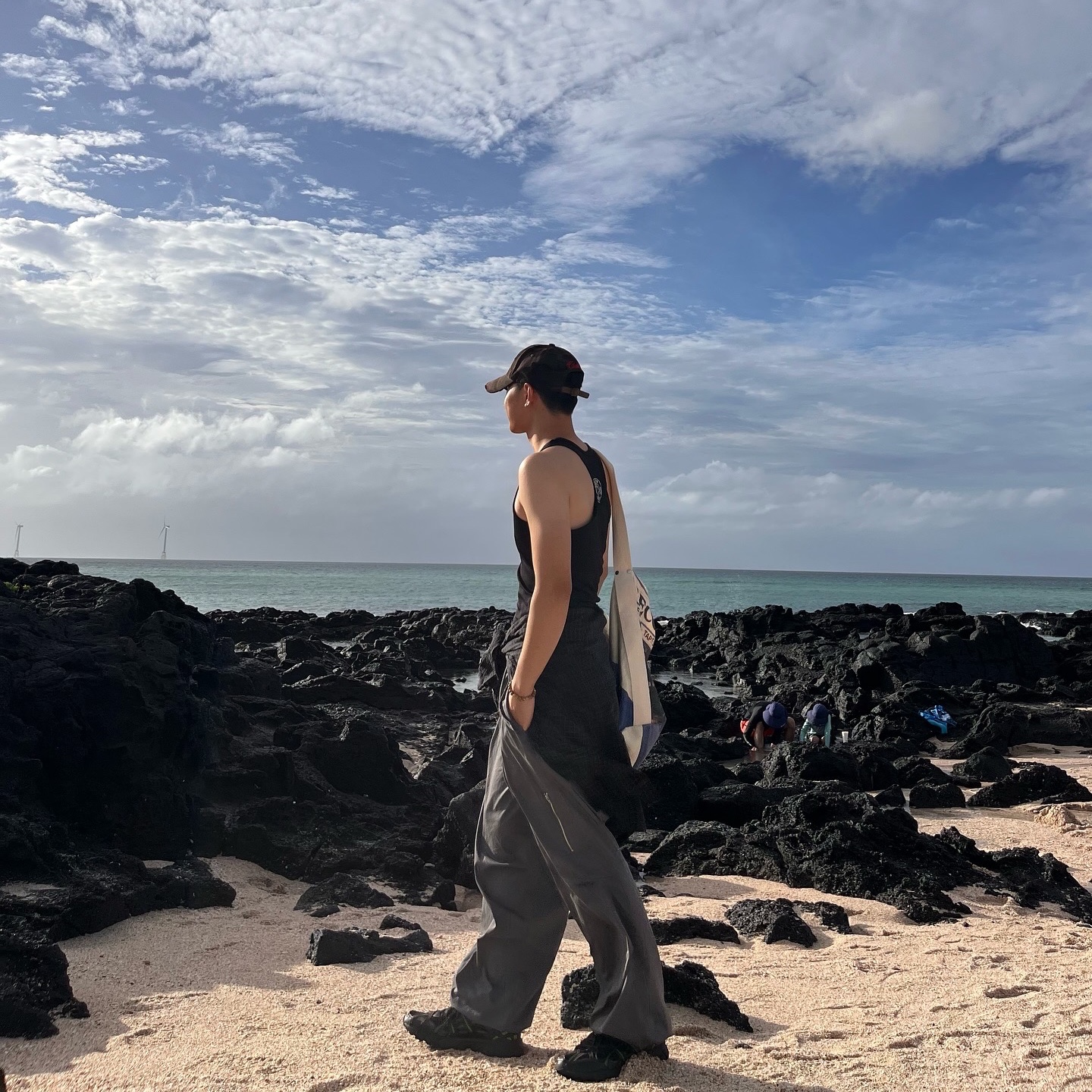 ETCE New Vision Camo Cap Night Jungle, Asics x Andersson Bell Gel-Sonoma 15-50 Black Green 착용 스타일 - 3