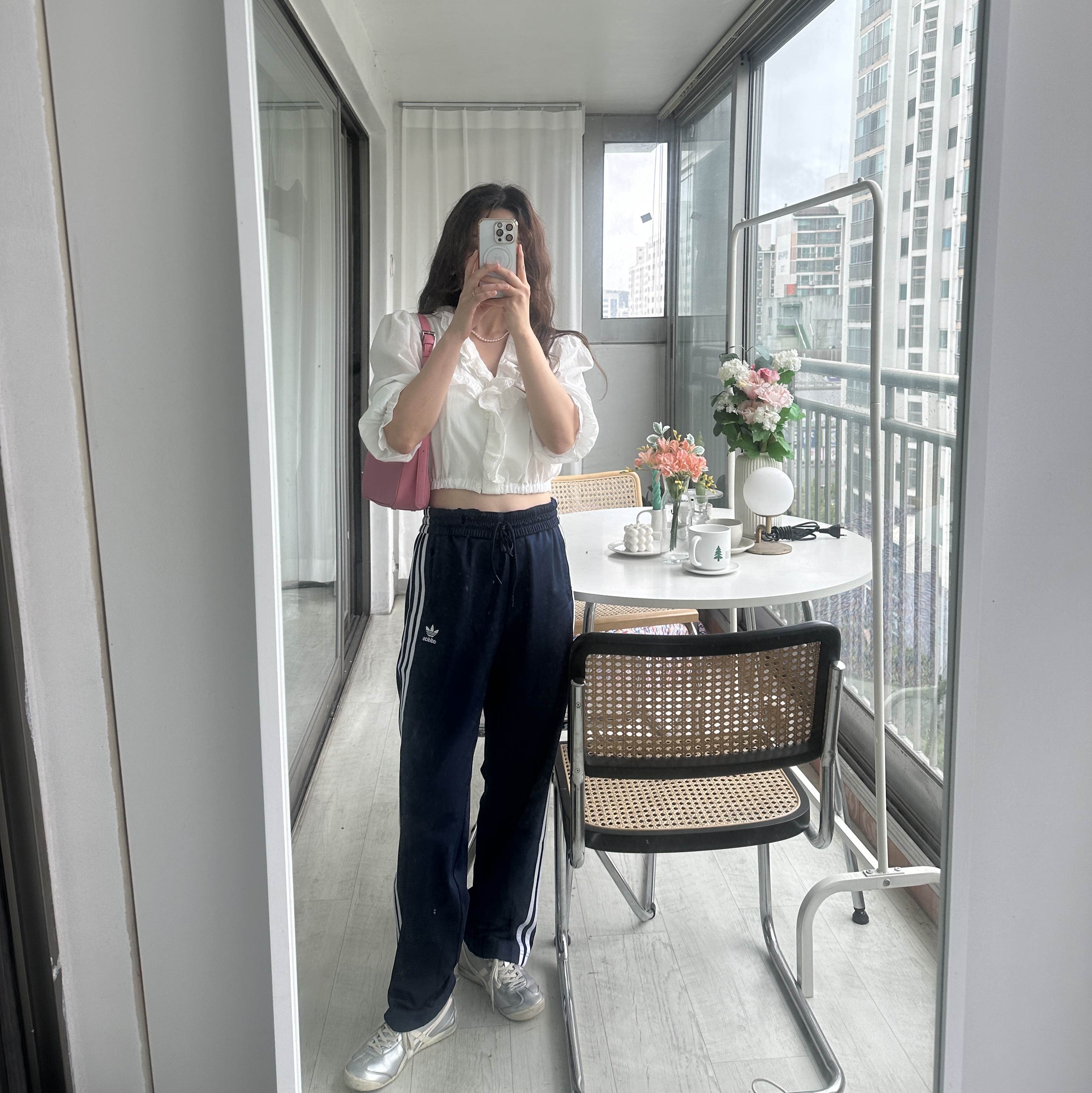 Adidas Adicolor Classics Firebird Track Pants Night Indigo - KR Sizing 착용 스타일 - 1