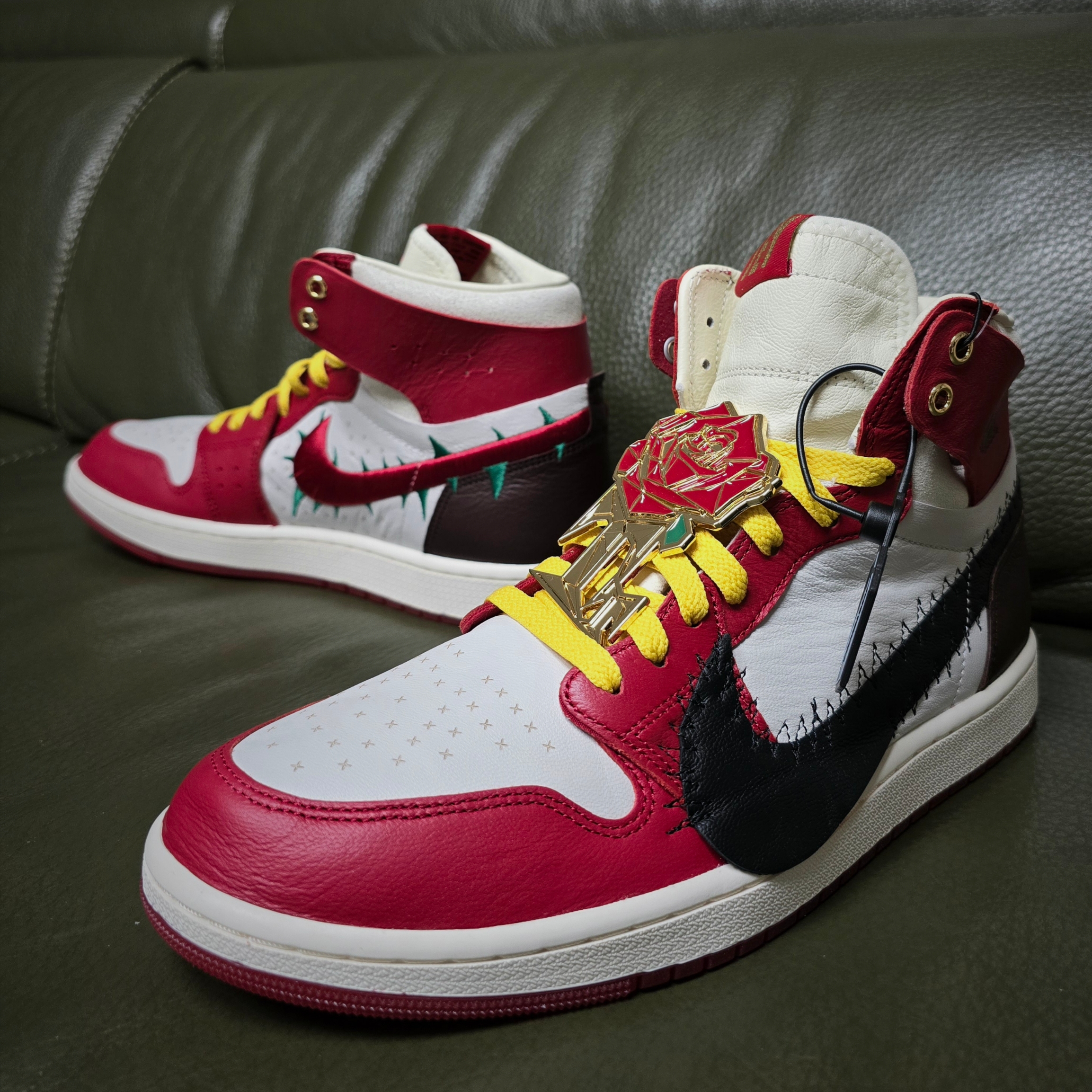 (W) Jordan 1 x Teyana Taylor Zoom CMFT 2 Gym Red 착용 스타일 - 4