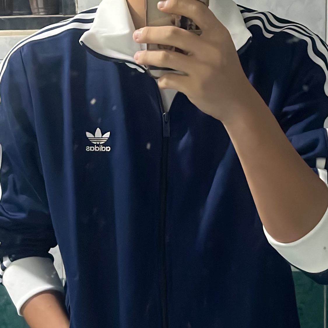 Adidas Adicolor Classic Beckenbauer Track Top Night Indigo - KR Sizing 착용 스타일