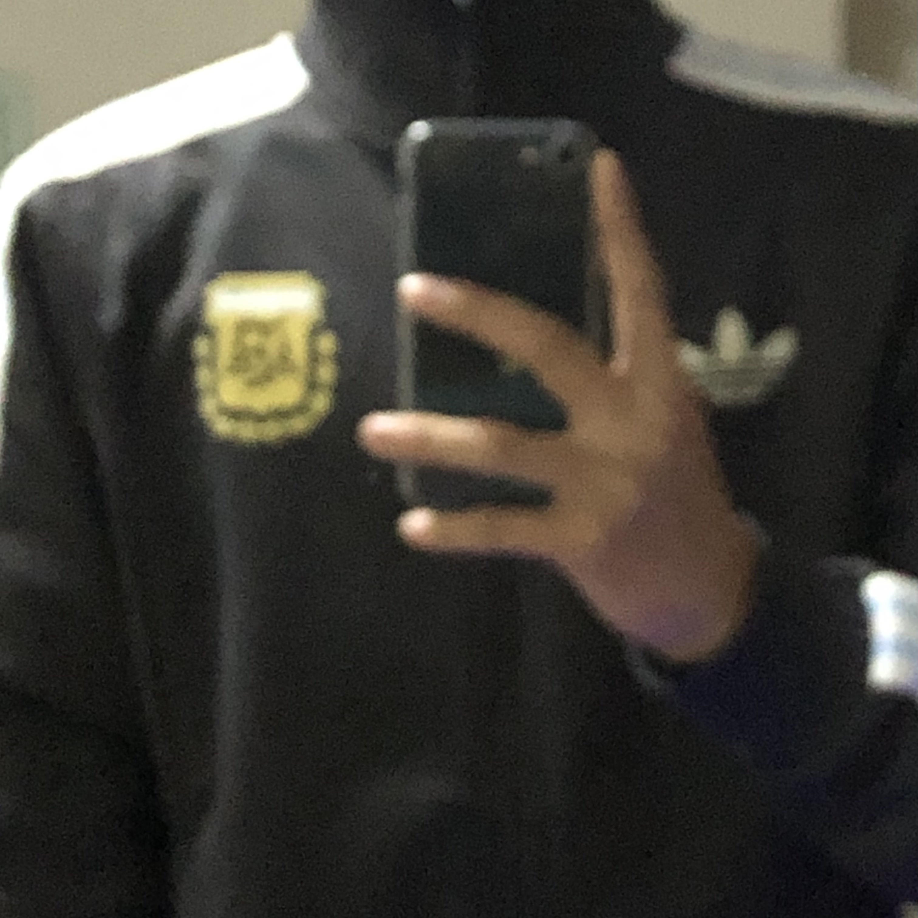 Adidas Argentina Beckenbauer Track Top Utility Black - KR Sizing 착용 스타일 - 1