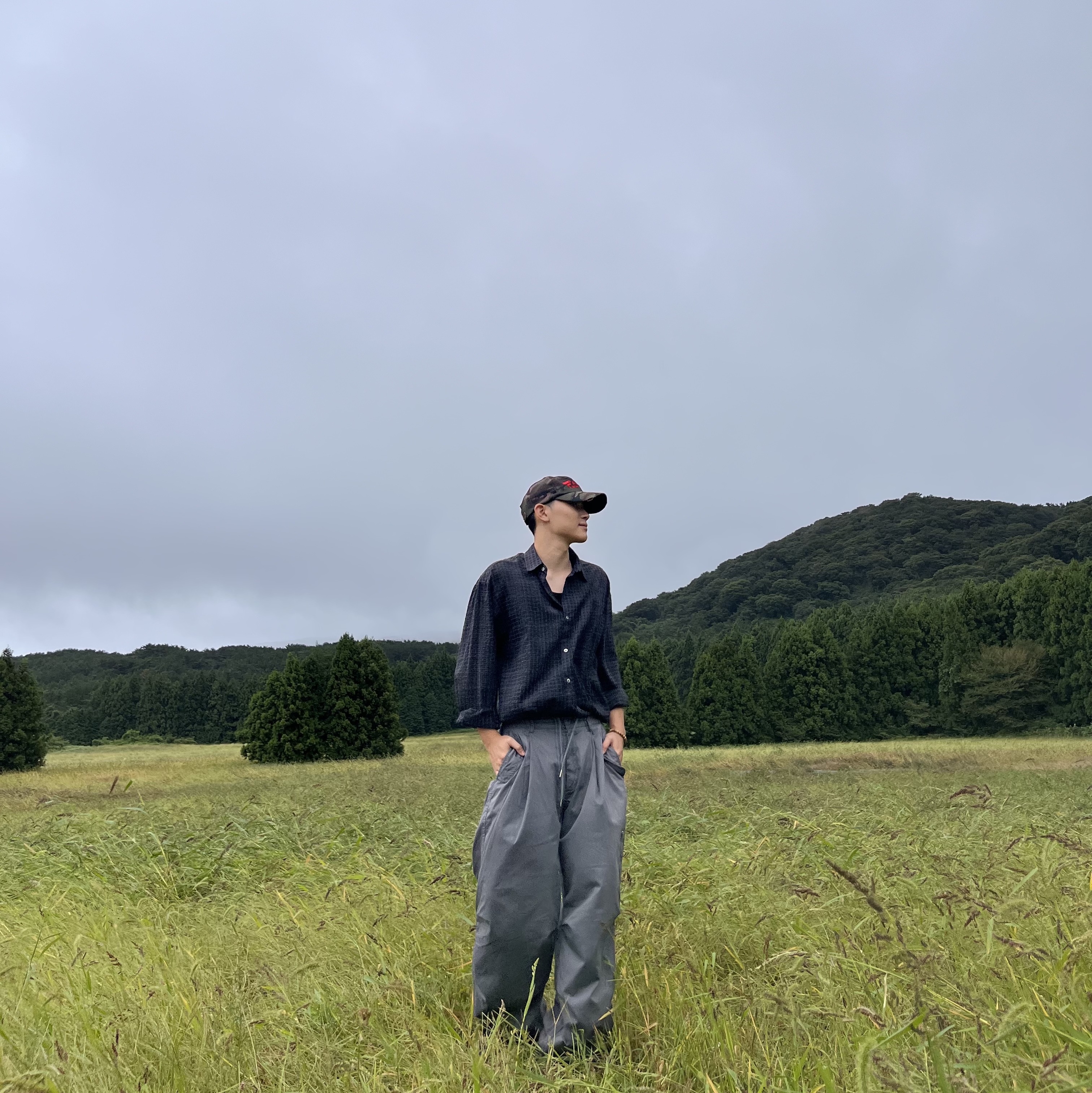 ETCE New Vision Camo Cap Night Jungle, Asics x Andersson Bell Gel-Sonoma 15-50 Black Green 착용 스타일 - 1