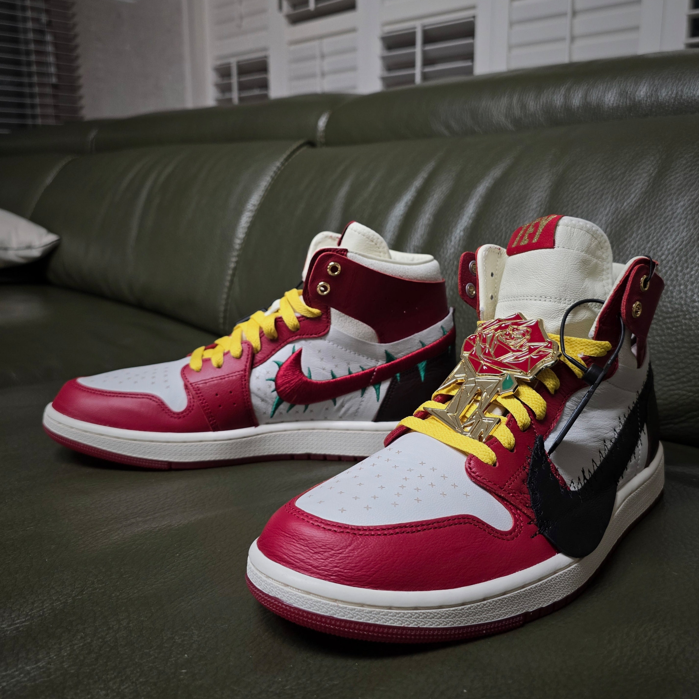 (W) Jordan 1 x Teyana Taylor Zoom CMFT 2 Gym Red 착용 스타일 - 2