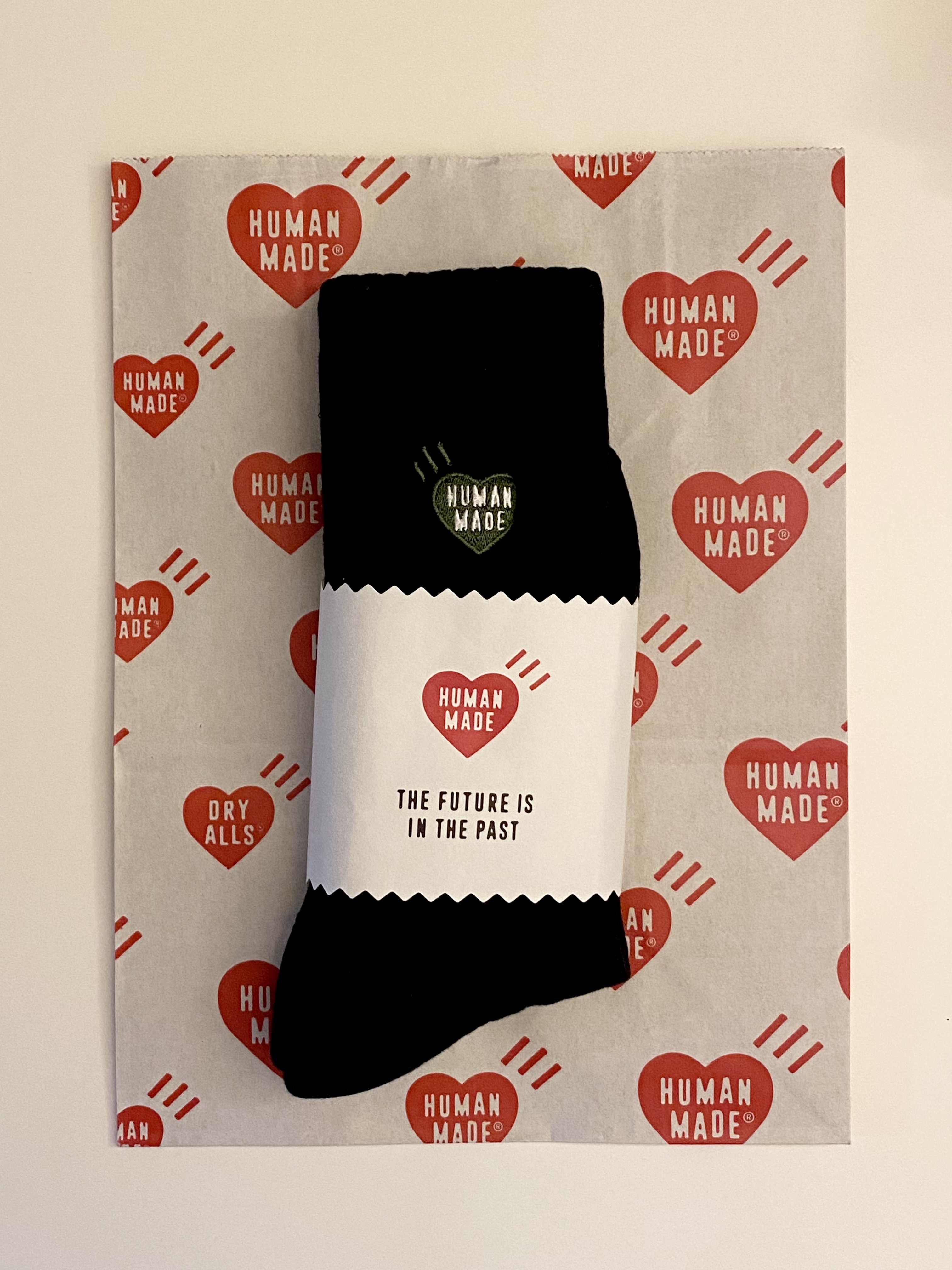 Human Made Pile Socks Black 착용 스타일 - 1