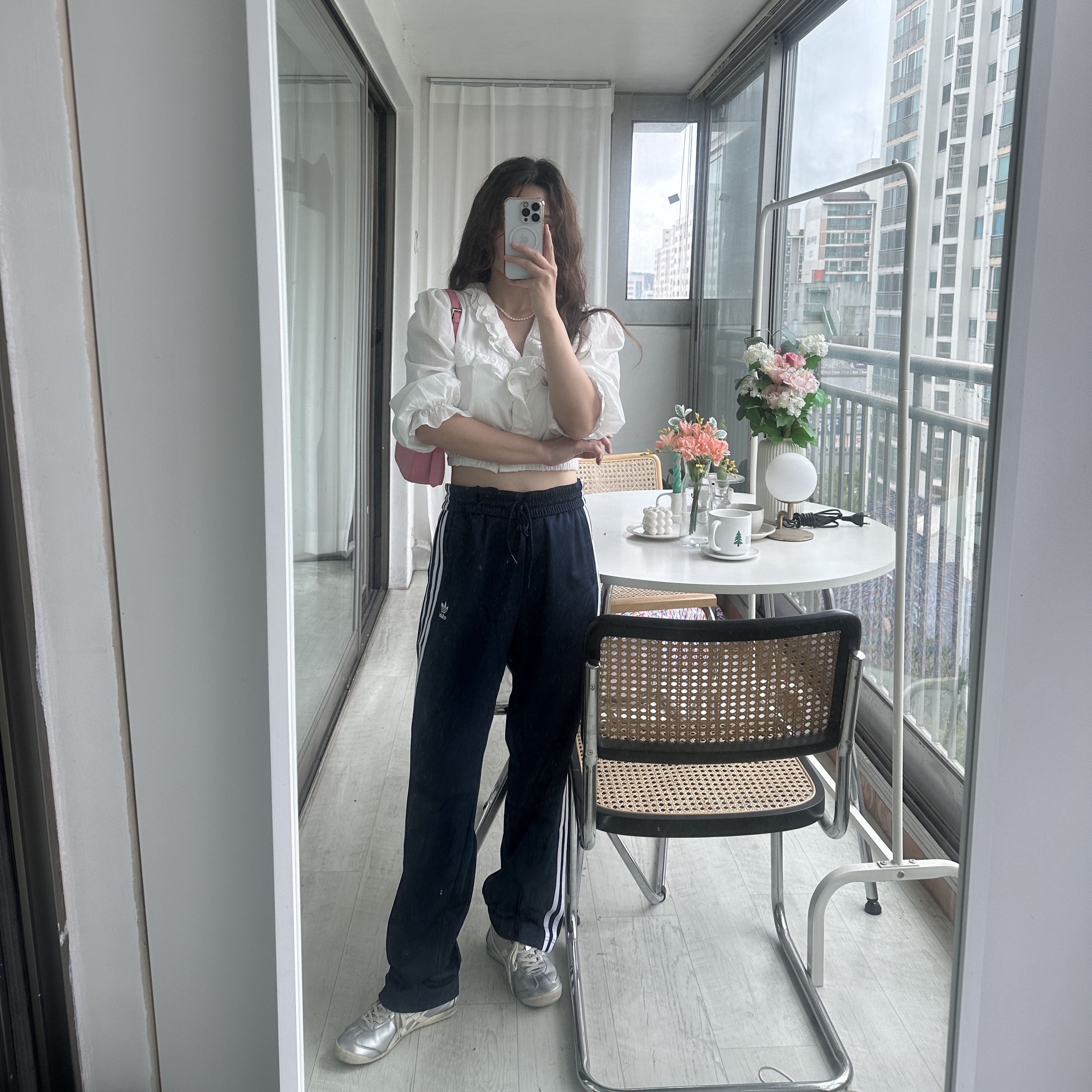 Adidas Adicolor Classics Firebird Track Pants Night Indigo - KR Sizing 착용 스타일 - 3