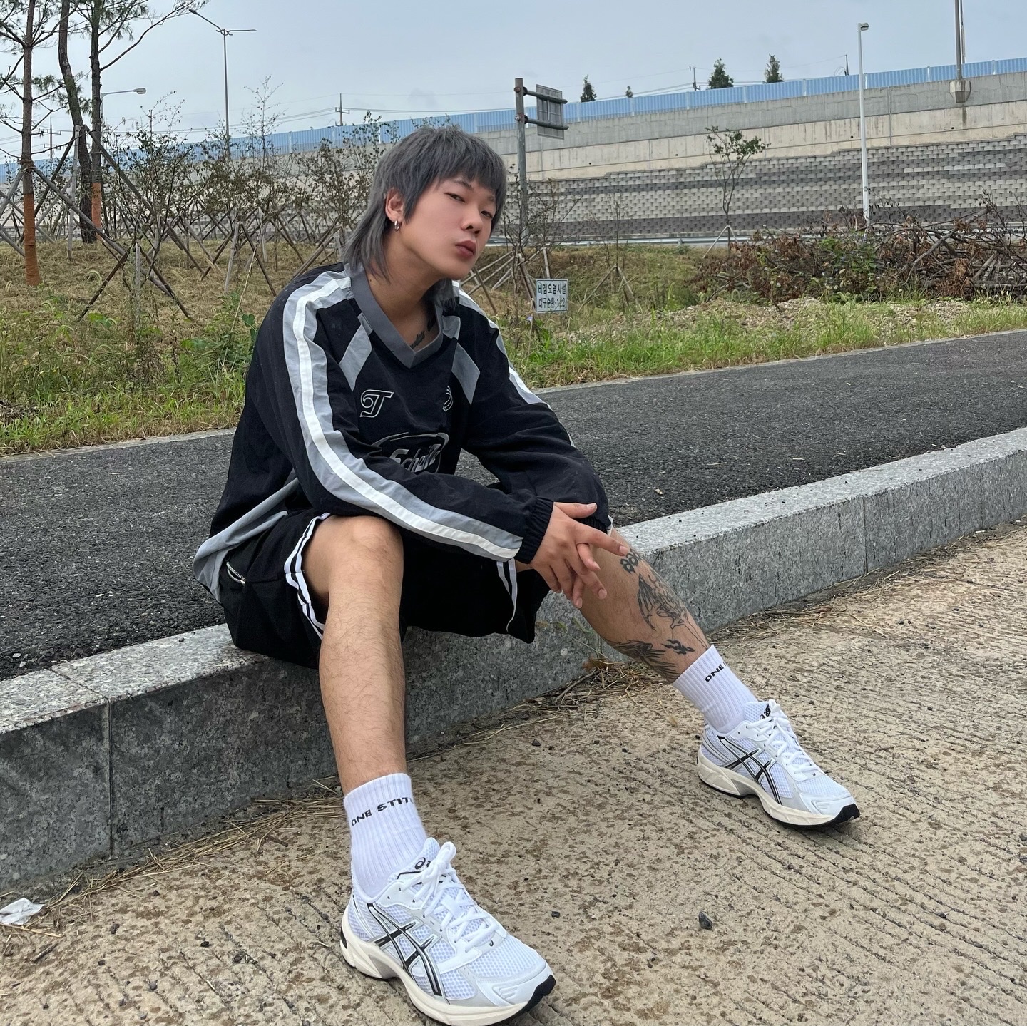 Asics Gel-1130 White Cloud Grey 착용 스타일 - 1