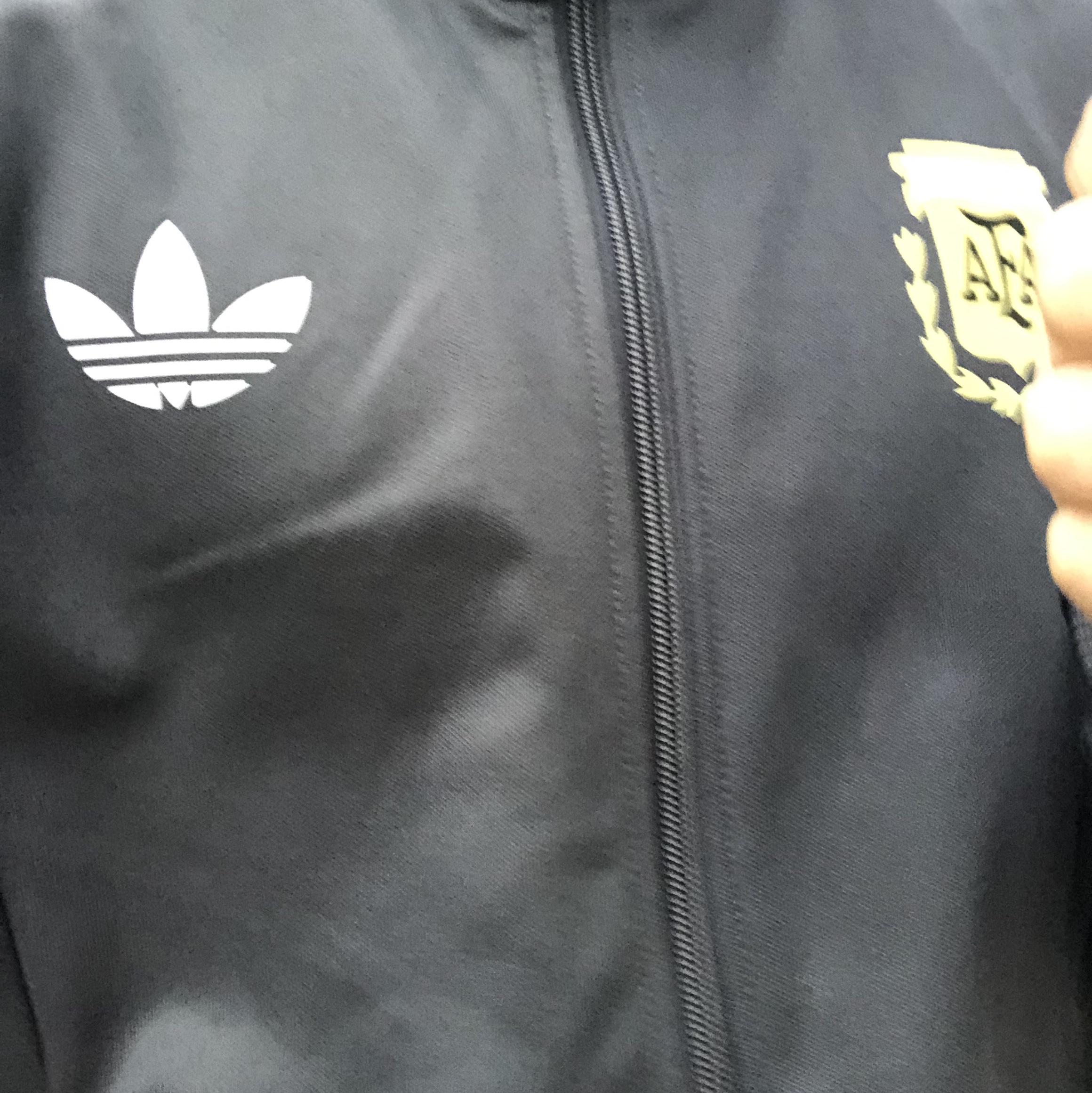 Adidas Argentina Beckenbauer Track Top Utility Black - KR Sizing 착용 스타일 - 2