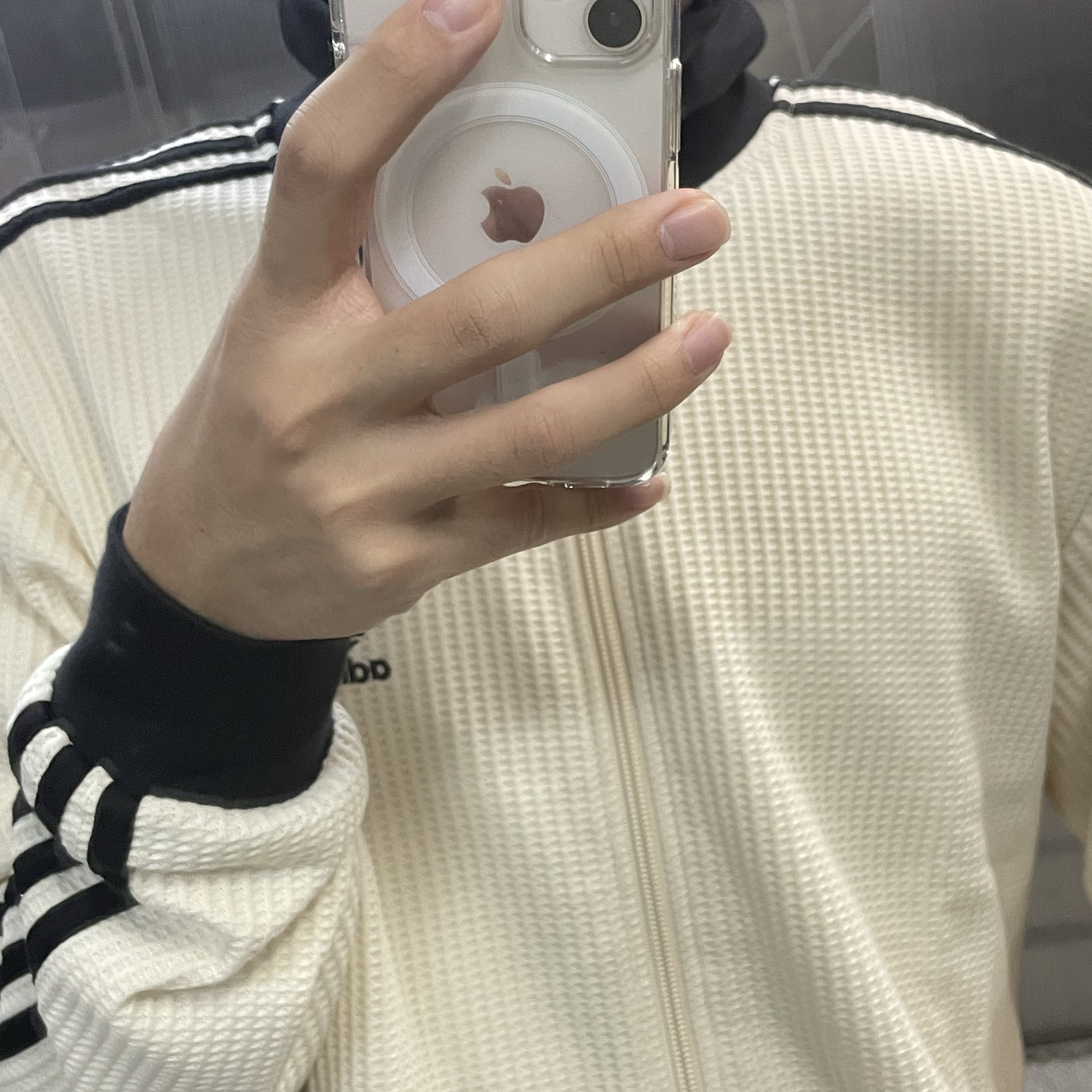 Adidas Waffle Beckenbauer Track Top Wonder White - KR Sizing 착용 스타일