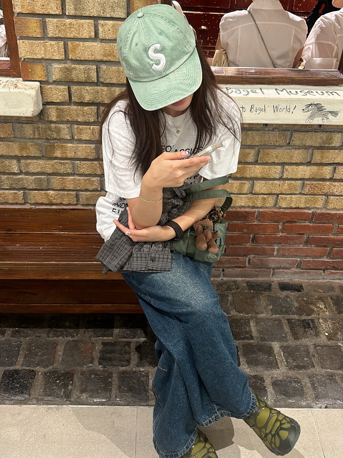Supreme Pigment Print S Logo 6-Panel Light Sage - 22FW, Porter Tanker Duffle Bag S Sage Green 착용 스타일 - 1