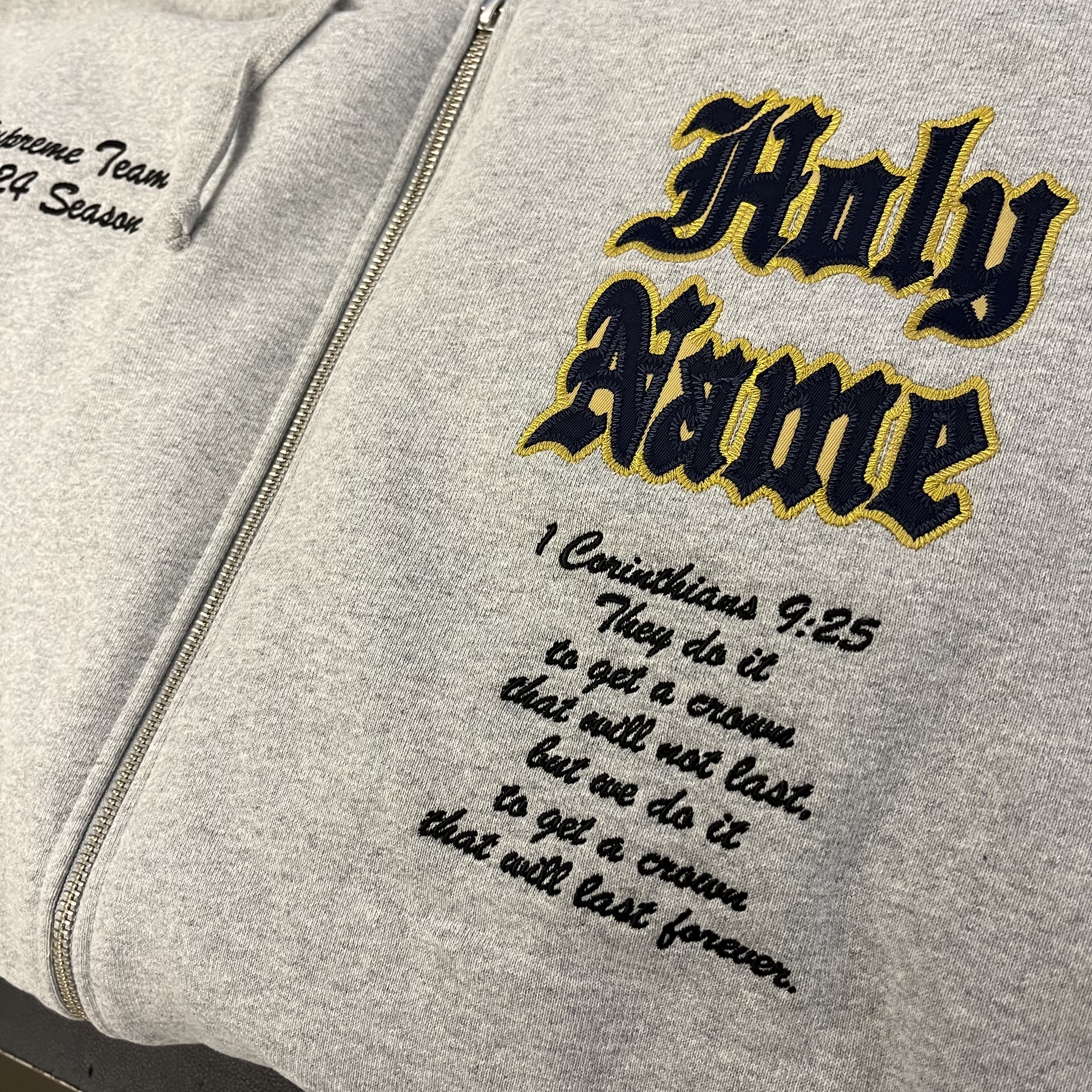 Supreme Salvation Zip Up Hooded Sweatshirt Heather Grey - 24SS 착용 스타일