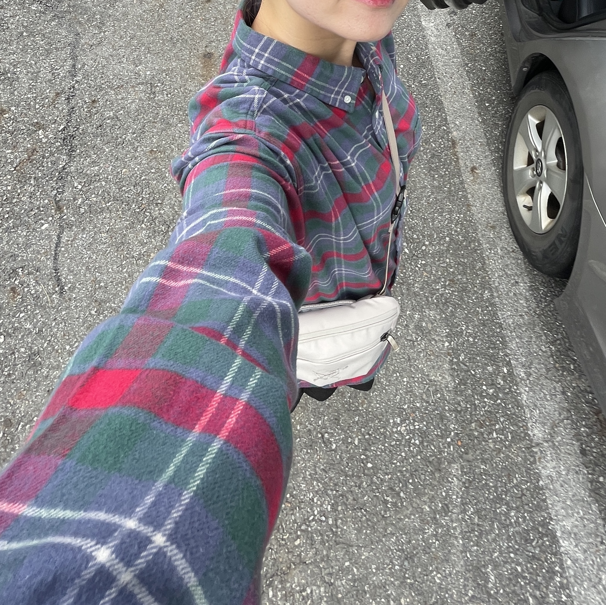 Supreme Plaid Flannel Shirt Slate - 24SS, Arc'teryx Mantis 1 Waistpack Rune 착용 스타일 - 3