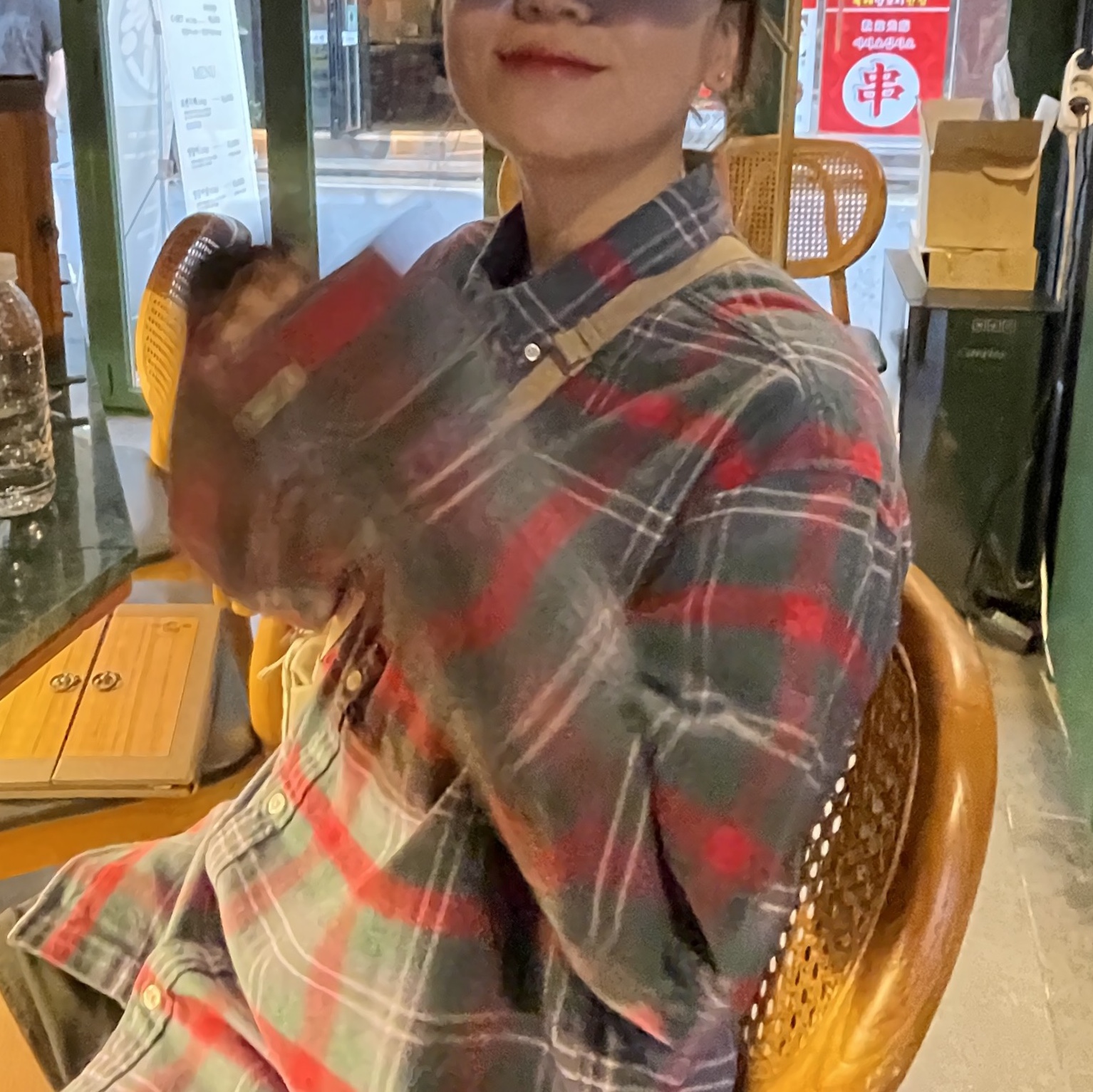 Supreme Plaid Flannel Shirt Slate - 24SS, Arc'teryx Mantis 1 Waistpack Rune 착용 스타일 - 2