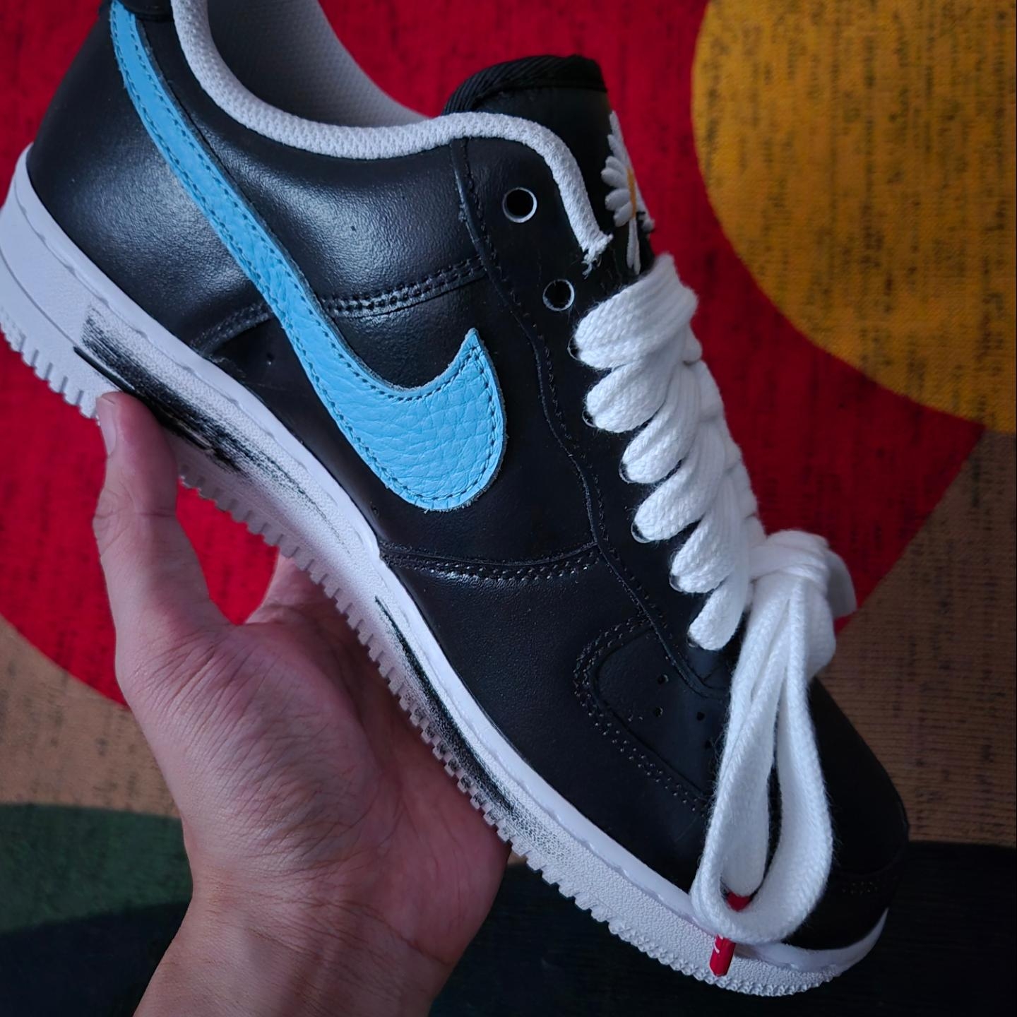 Nike x Peaceminusone Air Force 1 Low Para-Noise 3.0 Black and Multicolor 착용 스타일 - 4