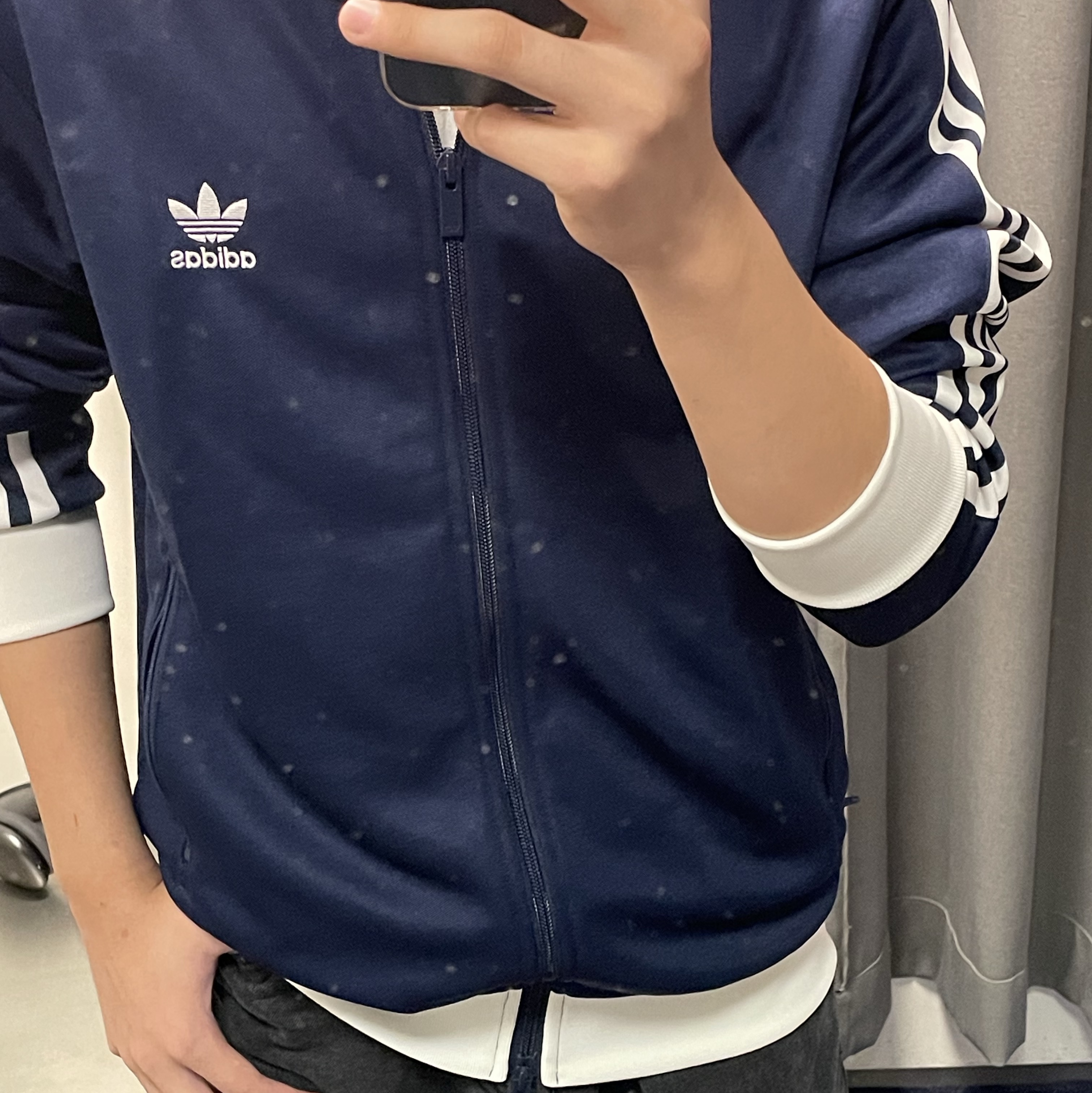 Adidas Adicolor Classic Beckenbauer Track Top Night Indigo - KR Sizing 착용 스타일