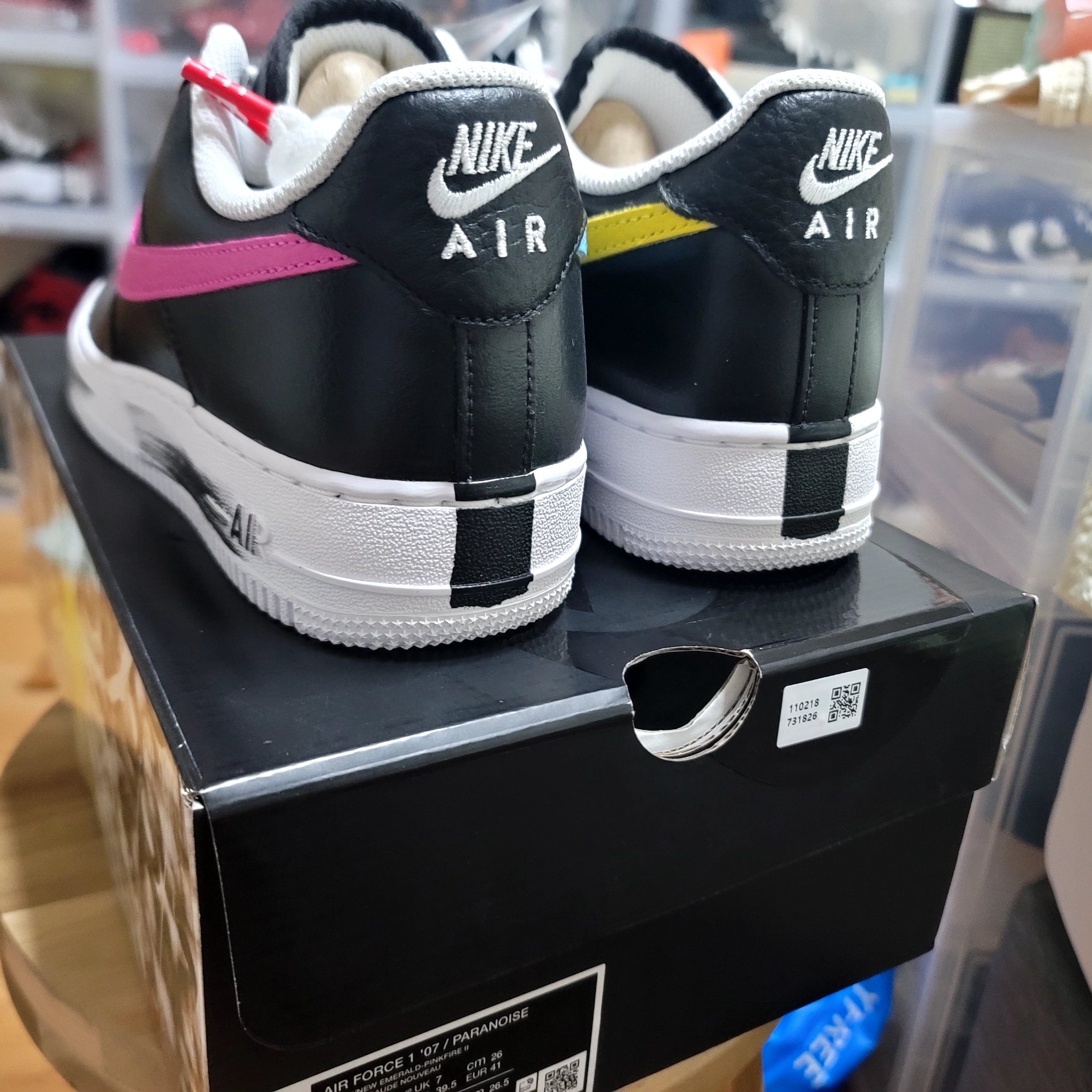 Nike x Peaceminusone Air Force 1 Low Para-Noise 3.0 Black and Multicolor 착용 스타일 - 6