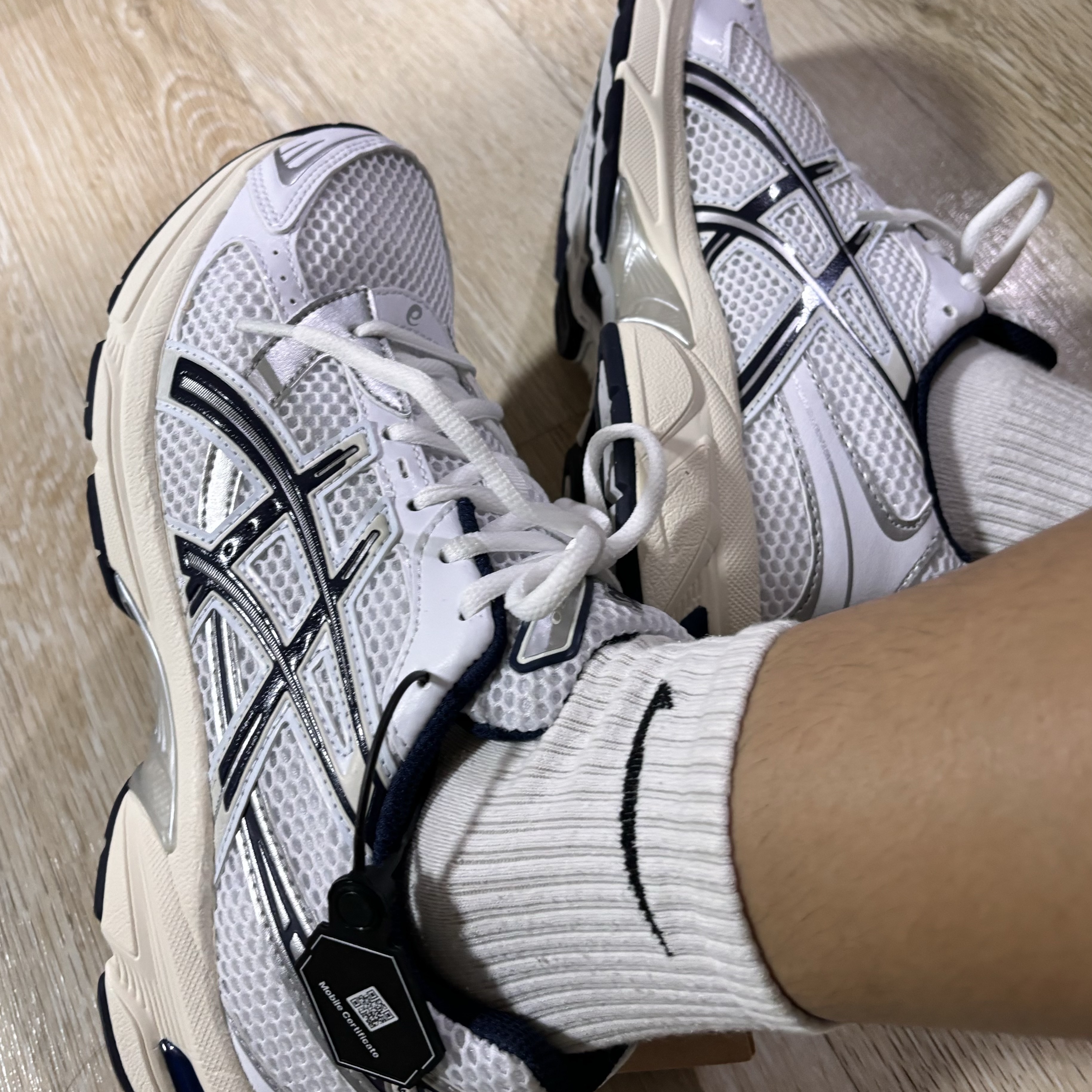 (W) Asics Gel-1130 White Midnight 착용 스타일