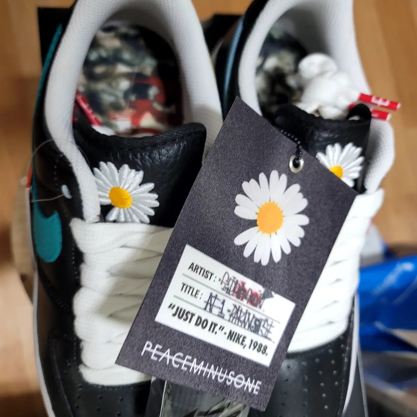 Nike x Peaceminusone Air Force 1 Low Para-Noise 3.0 Black and Multicolor 착용 스타일 - 4
