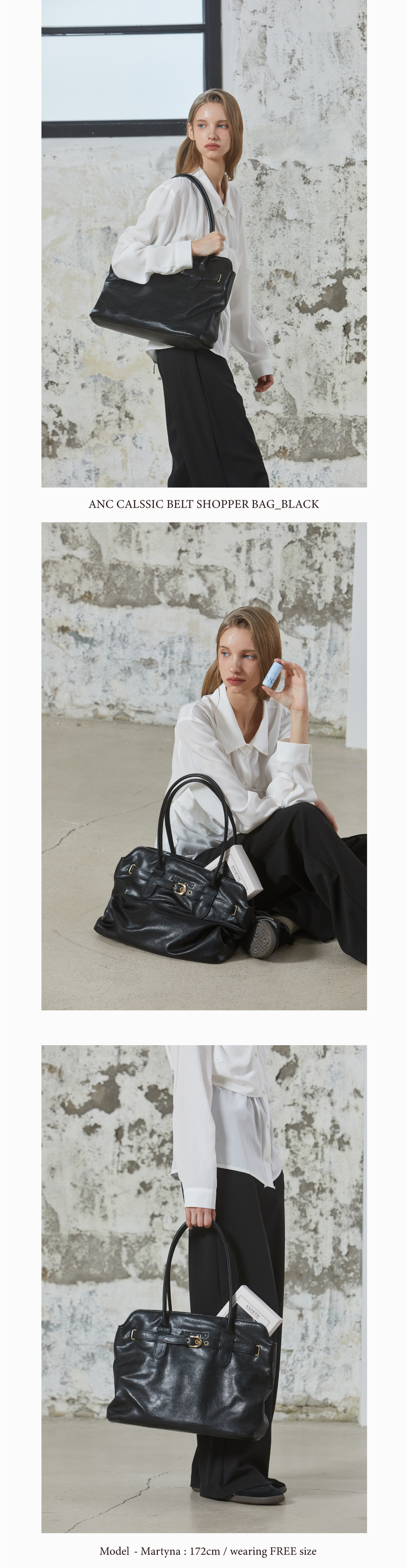 【Anoetic】CLASSIC BELT SHOPPER BAG アノーティックアノーティッククラシックベルトショッパーバッグ