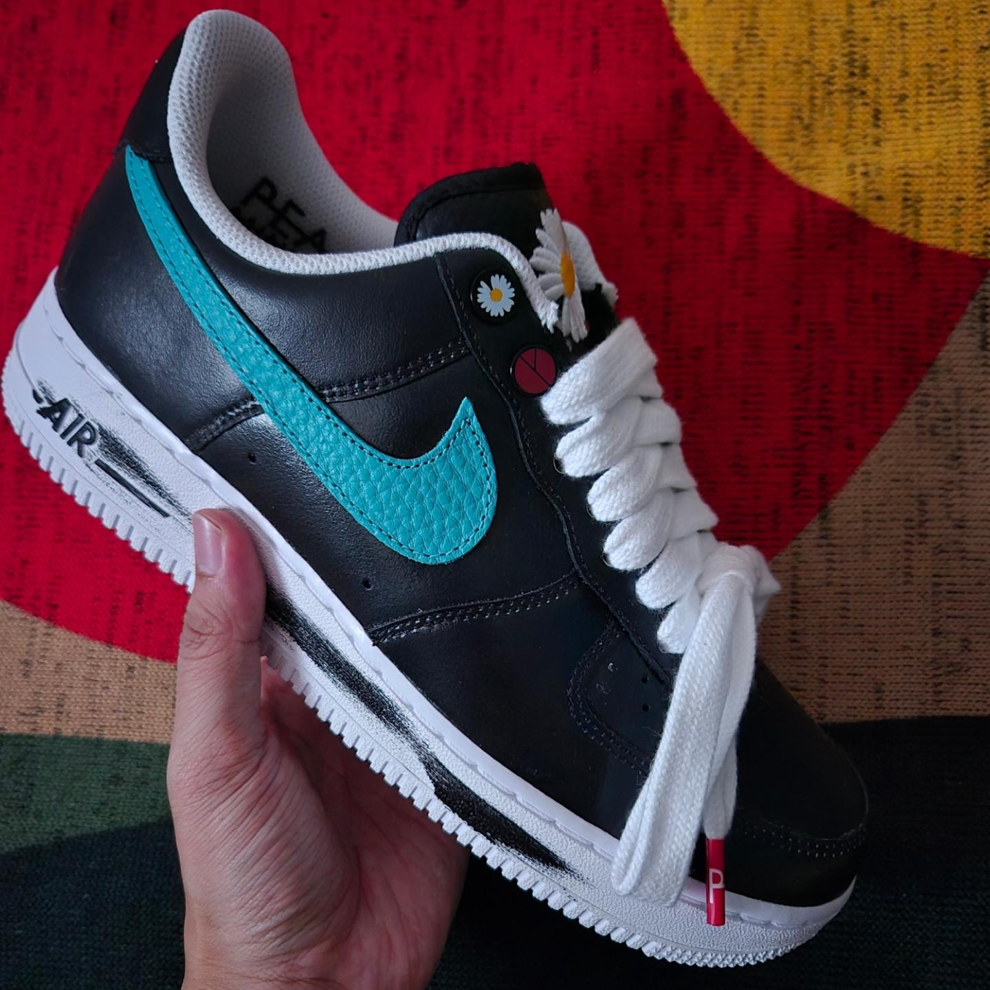 Nike x Peaceminusone Air Force 1 Low Para-Noise 3.0 Black and Multicolor 착용 스타일 - 2