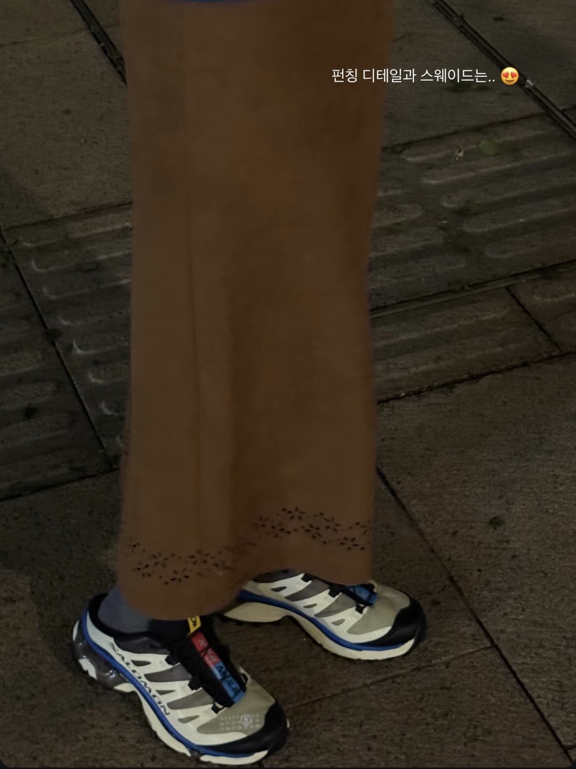 Salomon x MM6 Maison Margiela XT-4 Mule Transparent Yellow Shale 착용 스타일