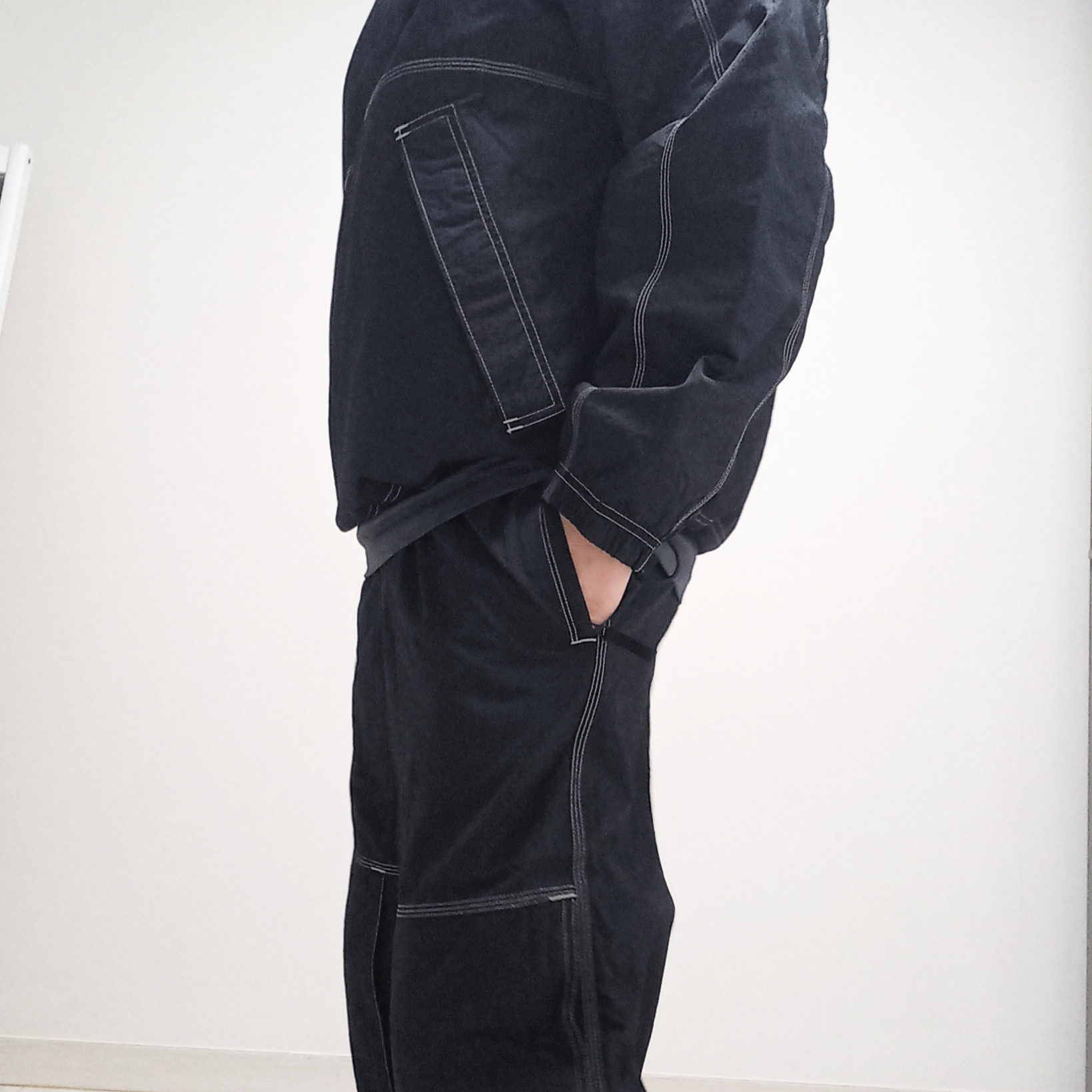 Supreme x Nike Ripstop Pullover Black - 24SS, Supreme x Nike Ripstop Track Pants Black - 24SS 착용 스타일 - 6