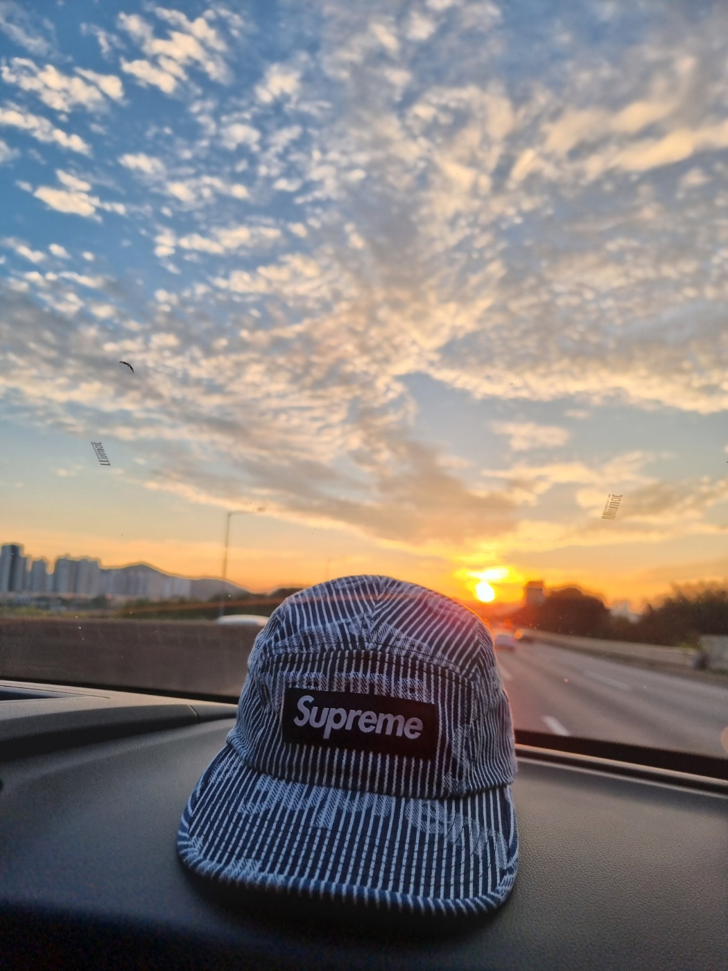 Supreme Denim Camp Cap Stripe - 24SS 착용 스타일