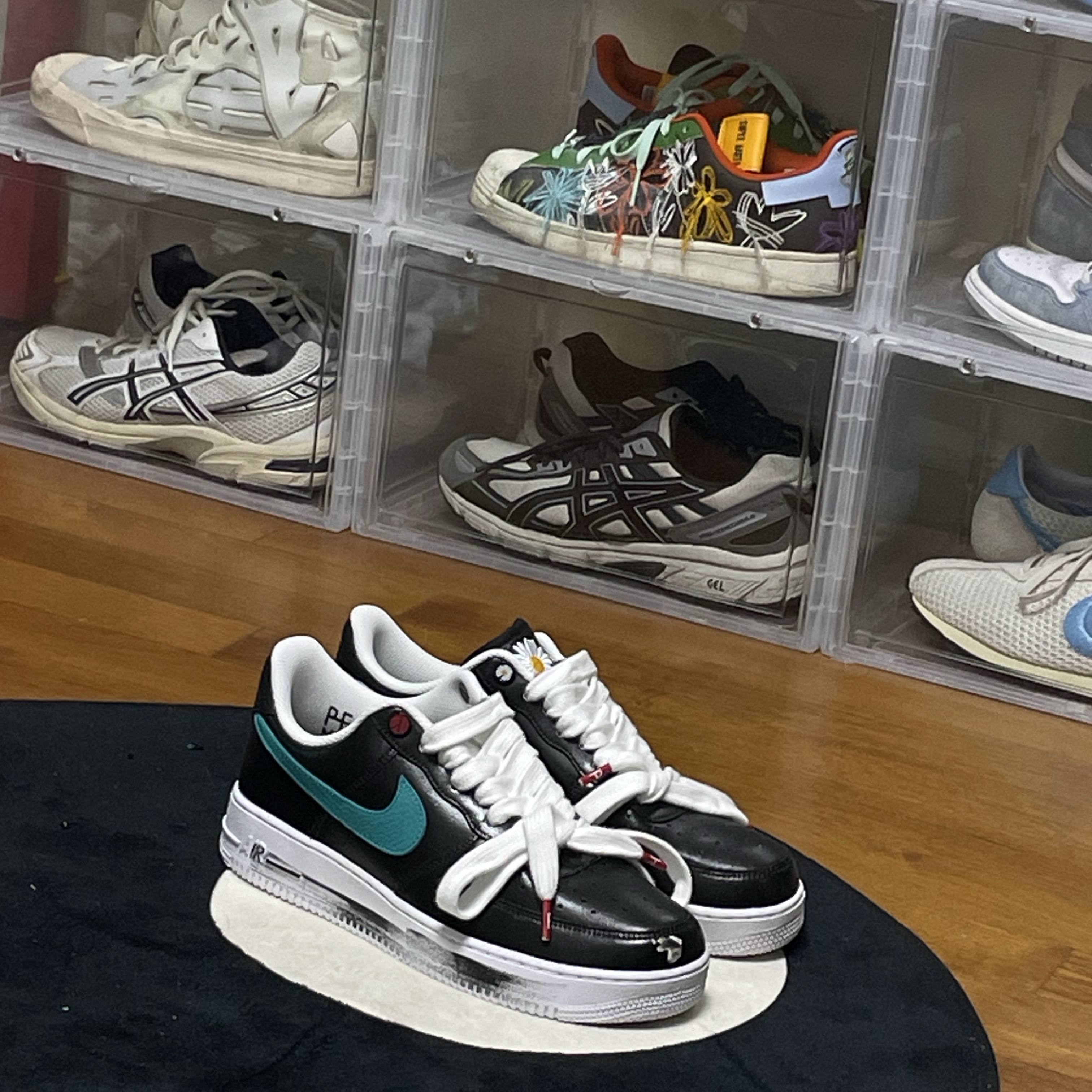 Nike x Peaceminusone Air Force 1 Low Para-Noise 3.0 Black and Multicolor 착용 스타일 - 2