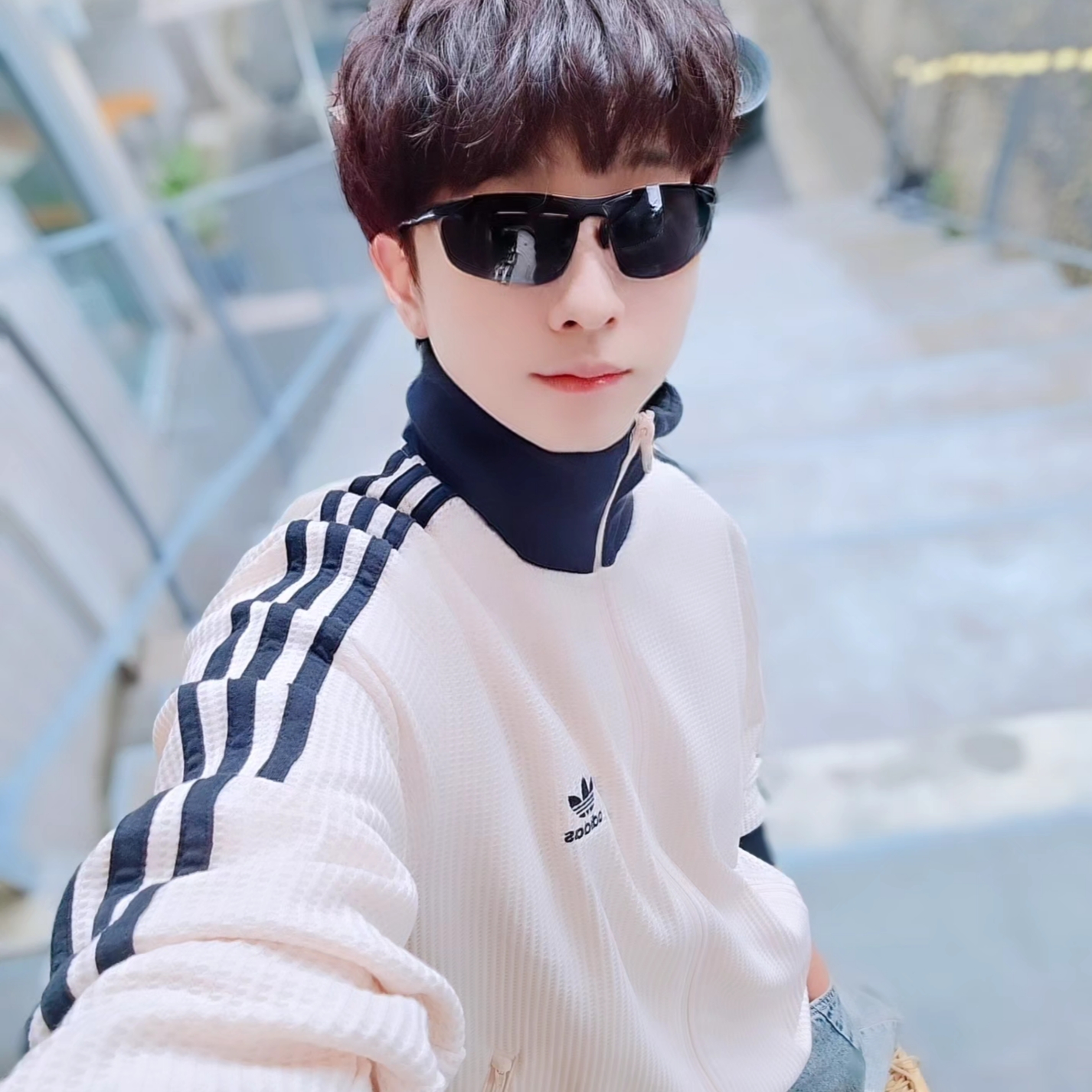 Adidas Waffle Beckenbauer Track Top Wonder White - KR Sizing, Samsung Galaxy Watch6 44mm LTE Silver (Korean Ver.) 착용 스타일 - 9